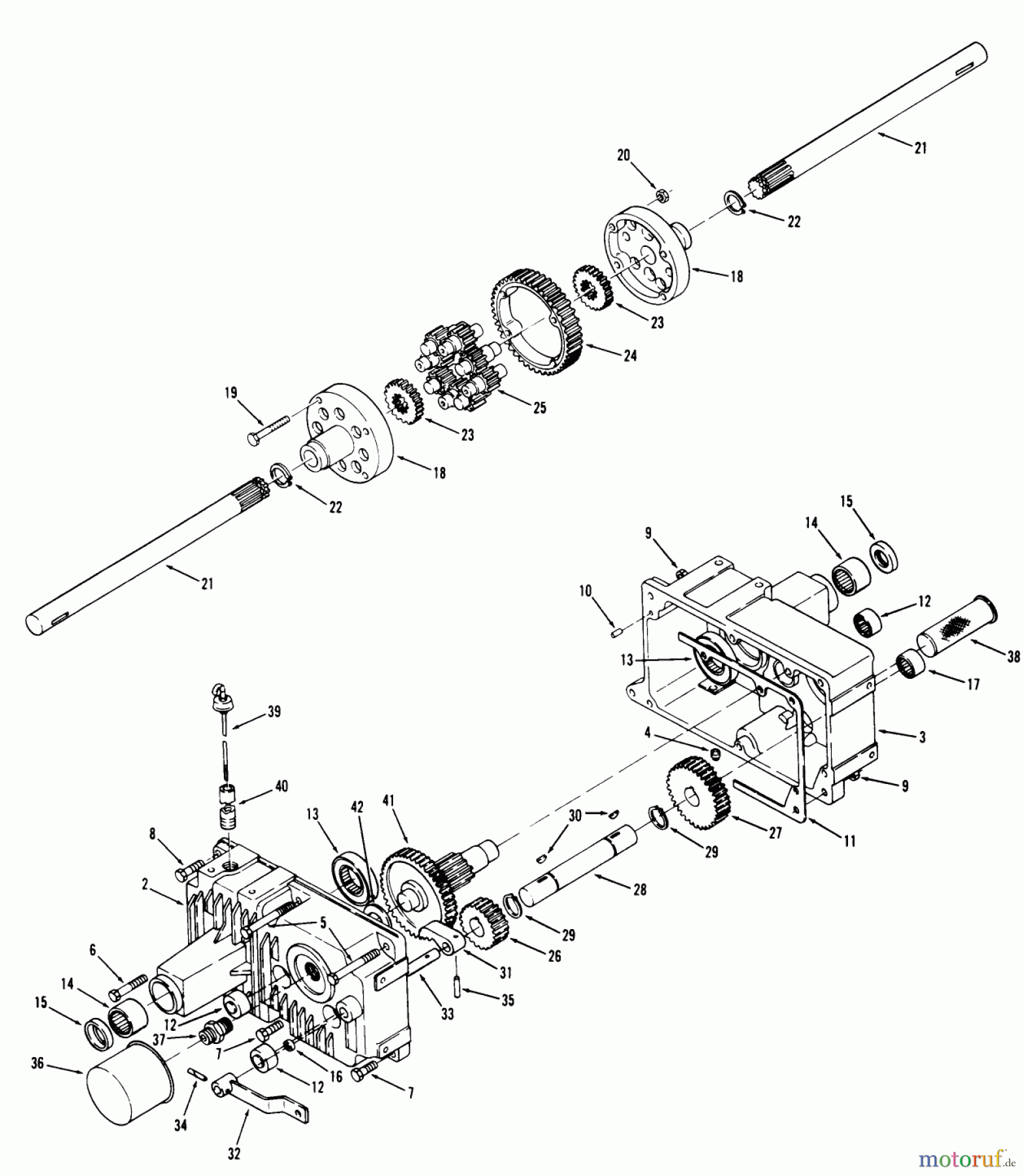  Toro Neu Mowers, Lawn & Garden Tractor Seite 1 71-16KS02 (C-160) - Toro C-160 Automatic Tractor, 1977 TRANSAXLE