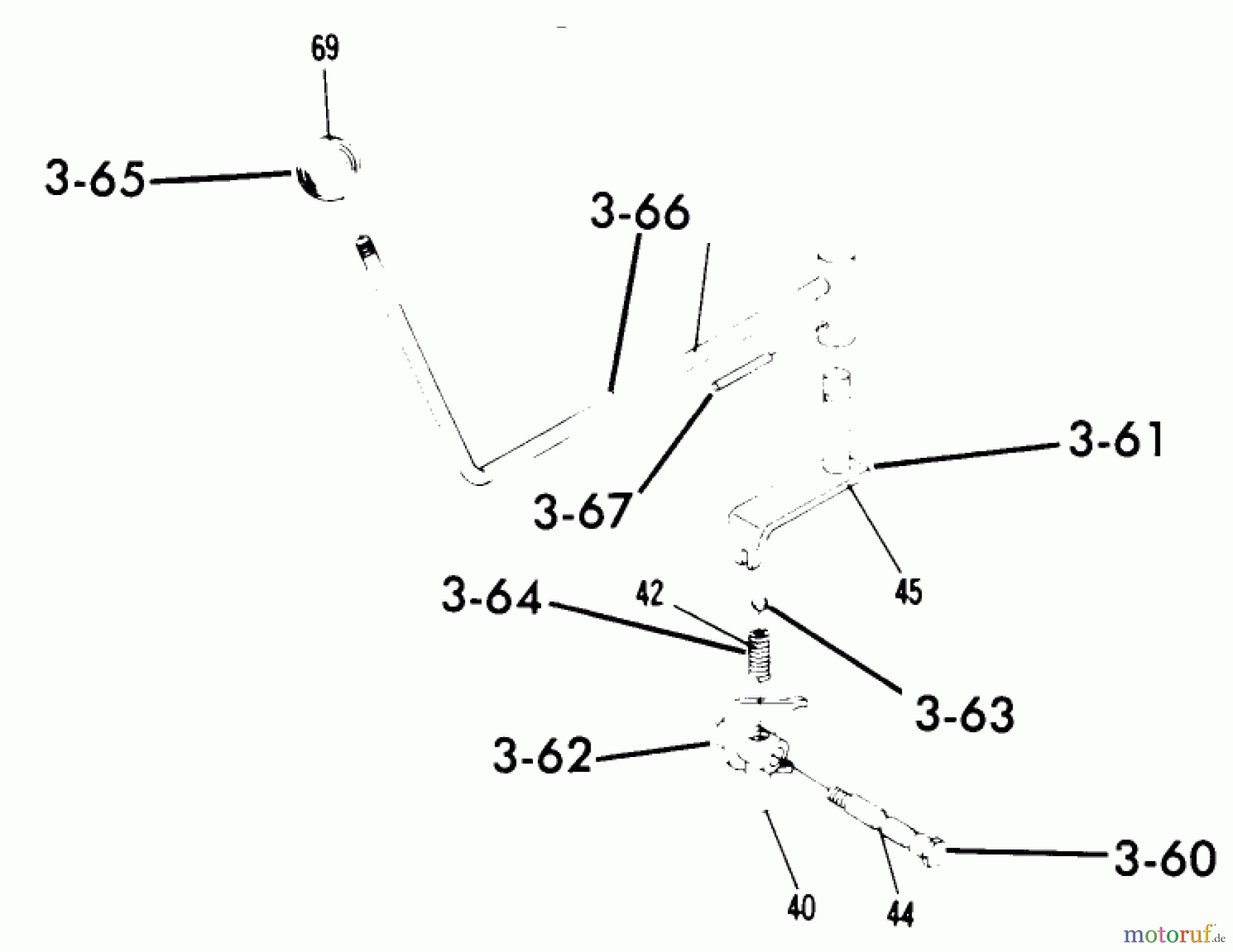  Toro Neu Mowers, Lawn & Garden Tractor Seite 1 71-16K801 (C-160) - Toro C-160 8-Speed Tractor, 1977 3.060 HIGH-LOW LINKAGE