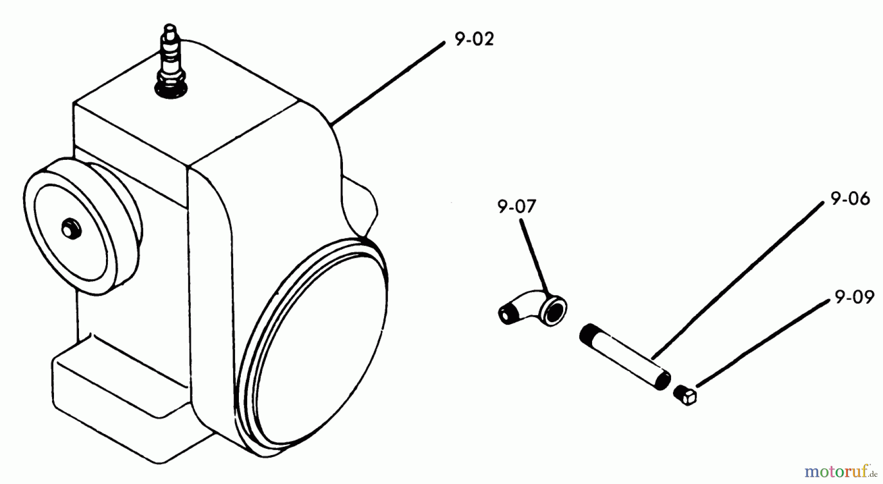 Toro Neu Mowers, Lawn & Garden Tractor Seite 1 71-16K801 (C-160) - Toro C-160 8-Speed Tractor, 1977 9.000 ENGINE
