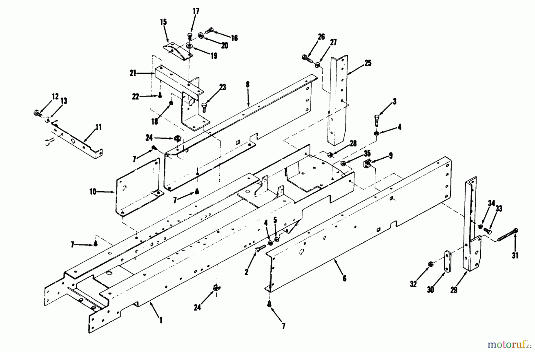  Toro Neu Mowers, Lawn & Garden Tractor Seite 1 71-16OS01 (D-160) - Toro D-160 Automatic Tractor, 1977 FRAME
