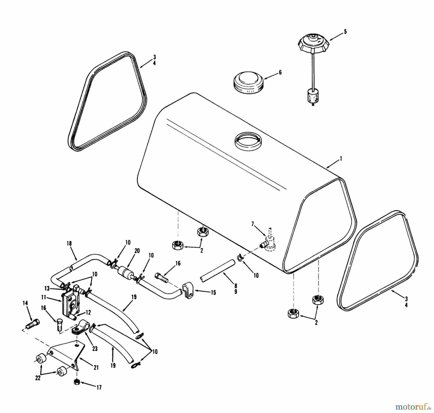 Toro Neu Mowers, Lawn & Garden Tractor Seite 1 71-16OS01 (D-160) - Toro D-160 Automatic Tractor, 1977 FUEL SYSTEM