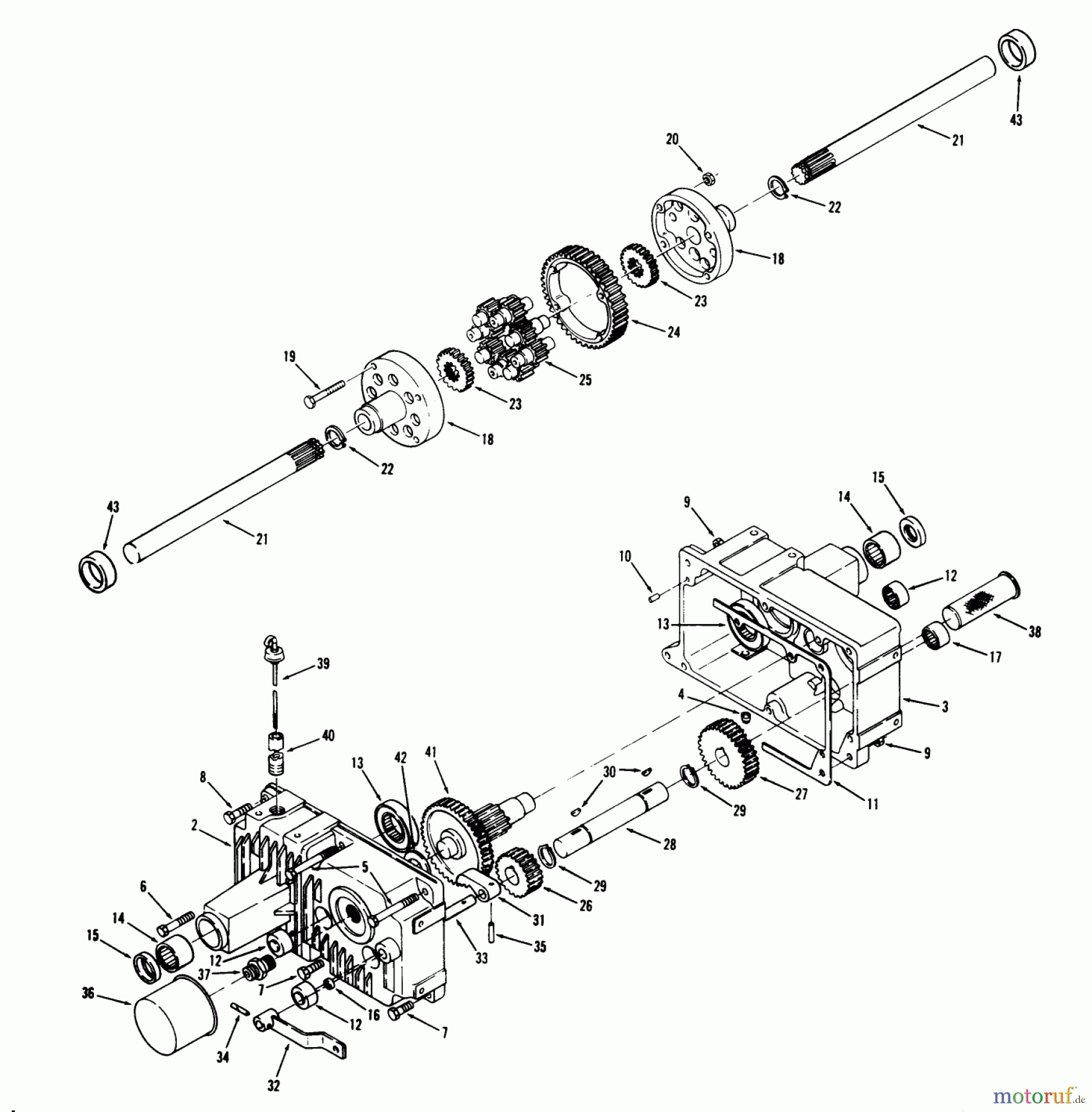 Toro Neu Mowers, Lawn & Garden Tractor Seite 1 71-16OS01 (D-160) - Toro D-160 Automatic Tractor, 1977 TRANSAXLE