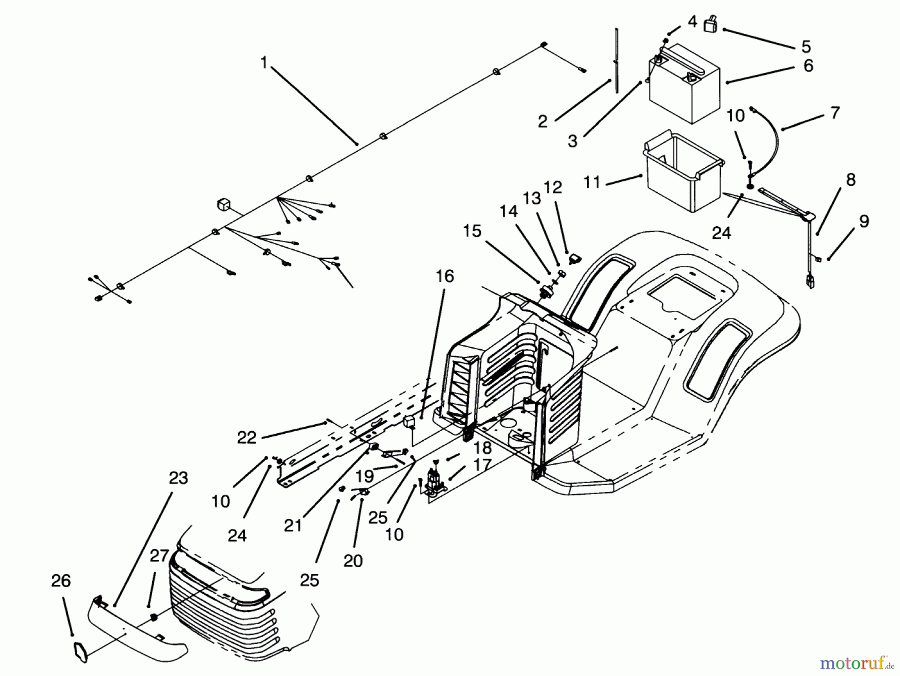  Toro Neu Mowers, Lawn & Garden Tractor Seite 1 71200 (12-32XL) - Toro 12-32XL Lawn Tractor, 1993 (3900001-3999999) ELECTRICAL ASSEMBLY
