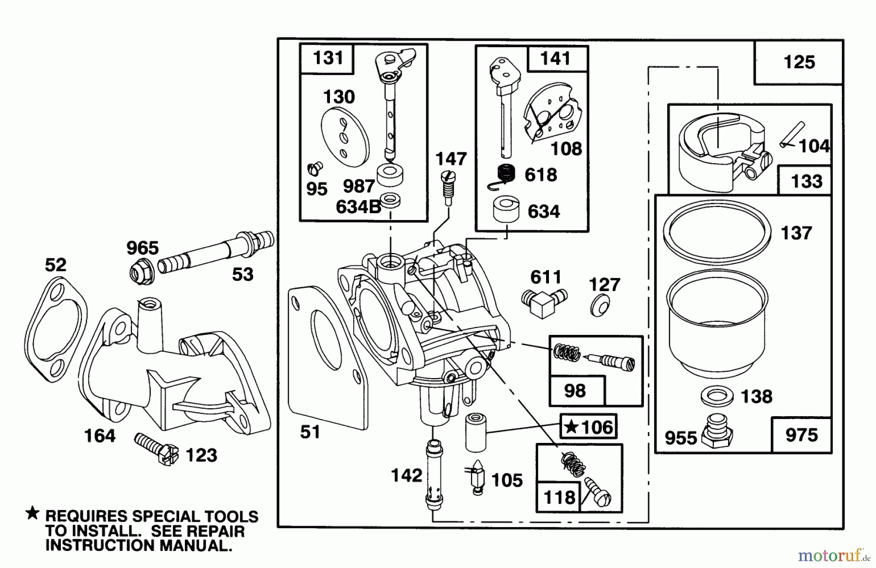 Toro Neu Mowers, Lawn & Garden Tractor Seite 1 71140 (10-32XL) - Toro 10-32XL Lawn Tractor, 1993 (3900001-3999999) ENGINE BRIGGS & STRATTON MODEL 283707-0156-01 #3