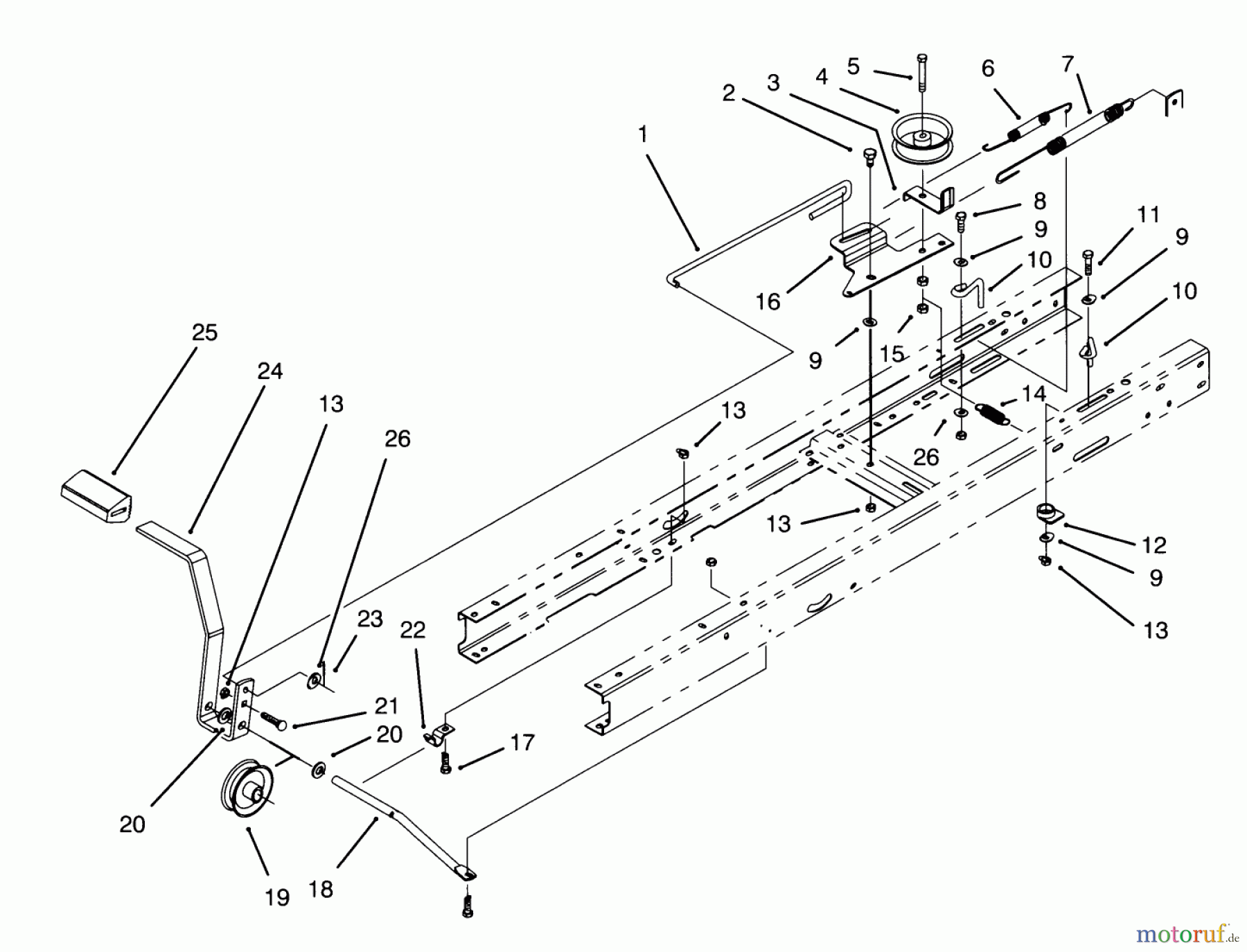Toro Neu Mowers, Lawn & Garden Tractor Seite 1 71202 (12-38XL) - Toro 12-38XL Lawn Tractor, 1993 (3900001-3999999) CLUTCH ASSEMBLY