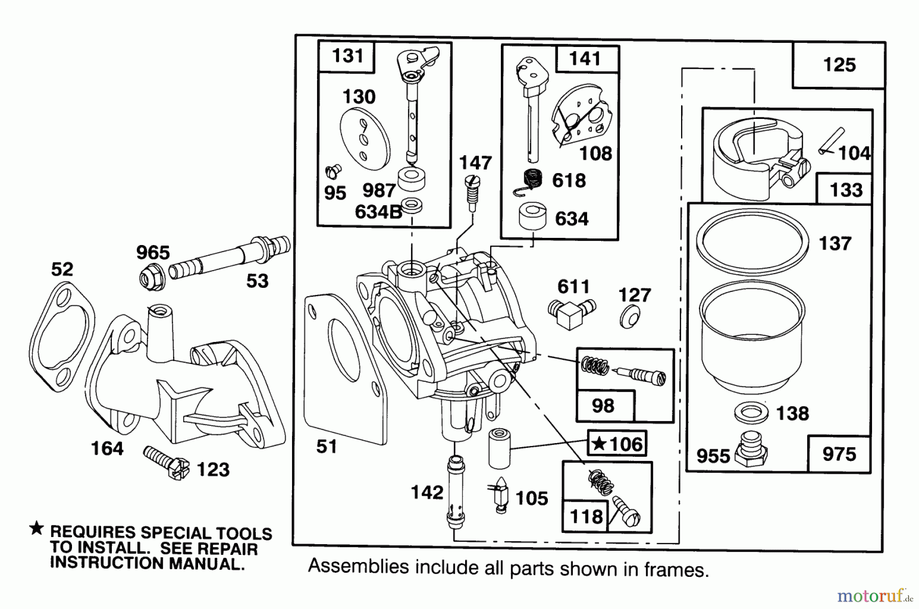 Toro Neu Mowers, Lawn & Garden Tractor Seite 1 71202 (12-38XL) - Toro 12-38XL Lawn Tractor, 1993 (3900001-3999999) ENGINE BRIGGS & STRATTON MODEL 286707-0452-01 #3
