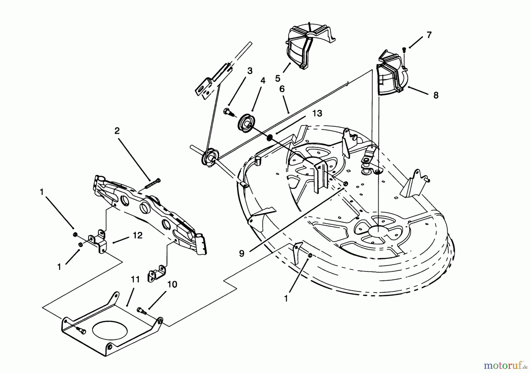 Toro Neu Mowers, Lawn & Garden Tractor Seite 1 71203 (12-38HXL) - Toro 12-38HXL Lawn Tractor, 1993 (3900001-3999999) CABLE & COVER ASSEMBLY (38