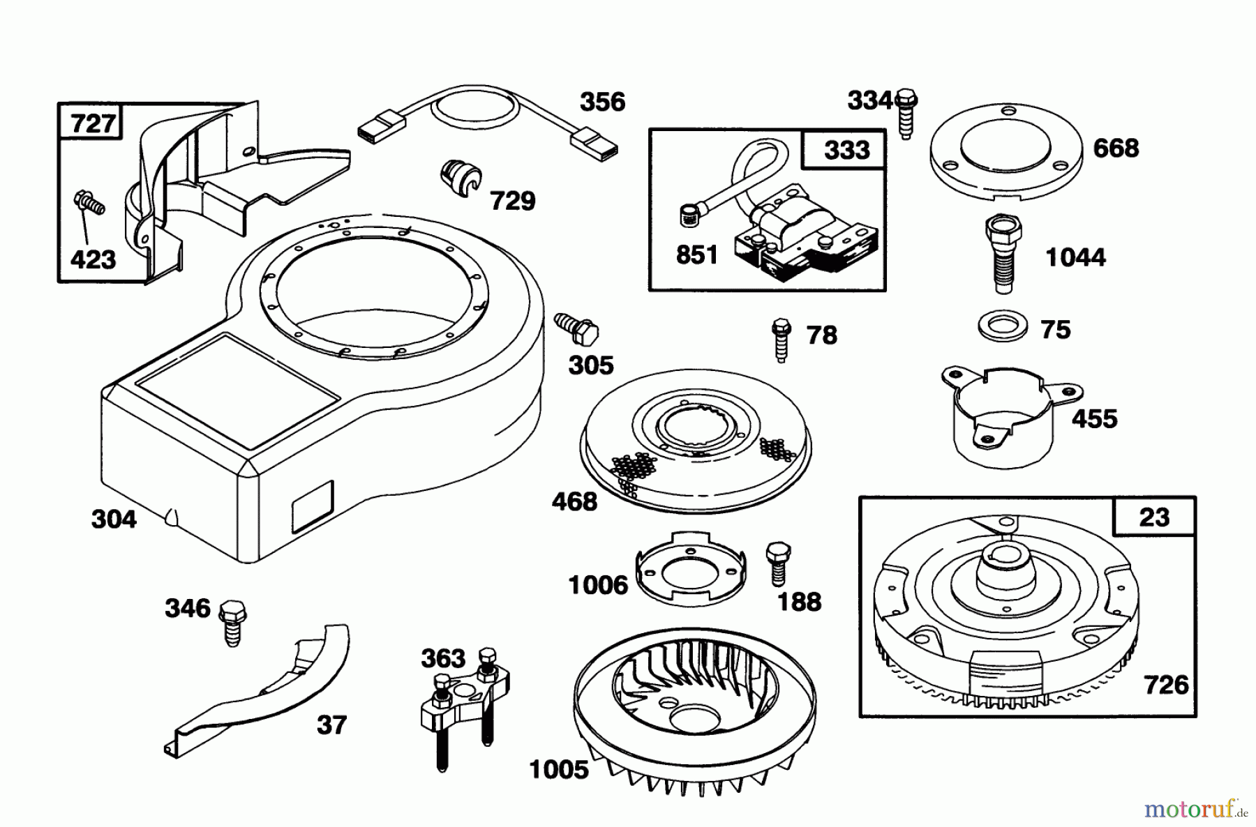 Toro Neu Mowers, Lawn & Garden Tractor Seite 1 71203 (12-38HXL) - Toro 12-38HXL Lawn Tractor, 1993 (3900001-3999999) ENGINE BRIGGS & STRATTON MODEL 286707-0452-01 #6