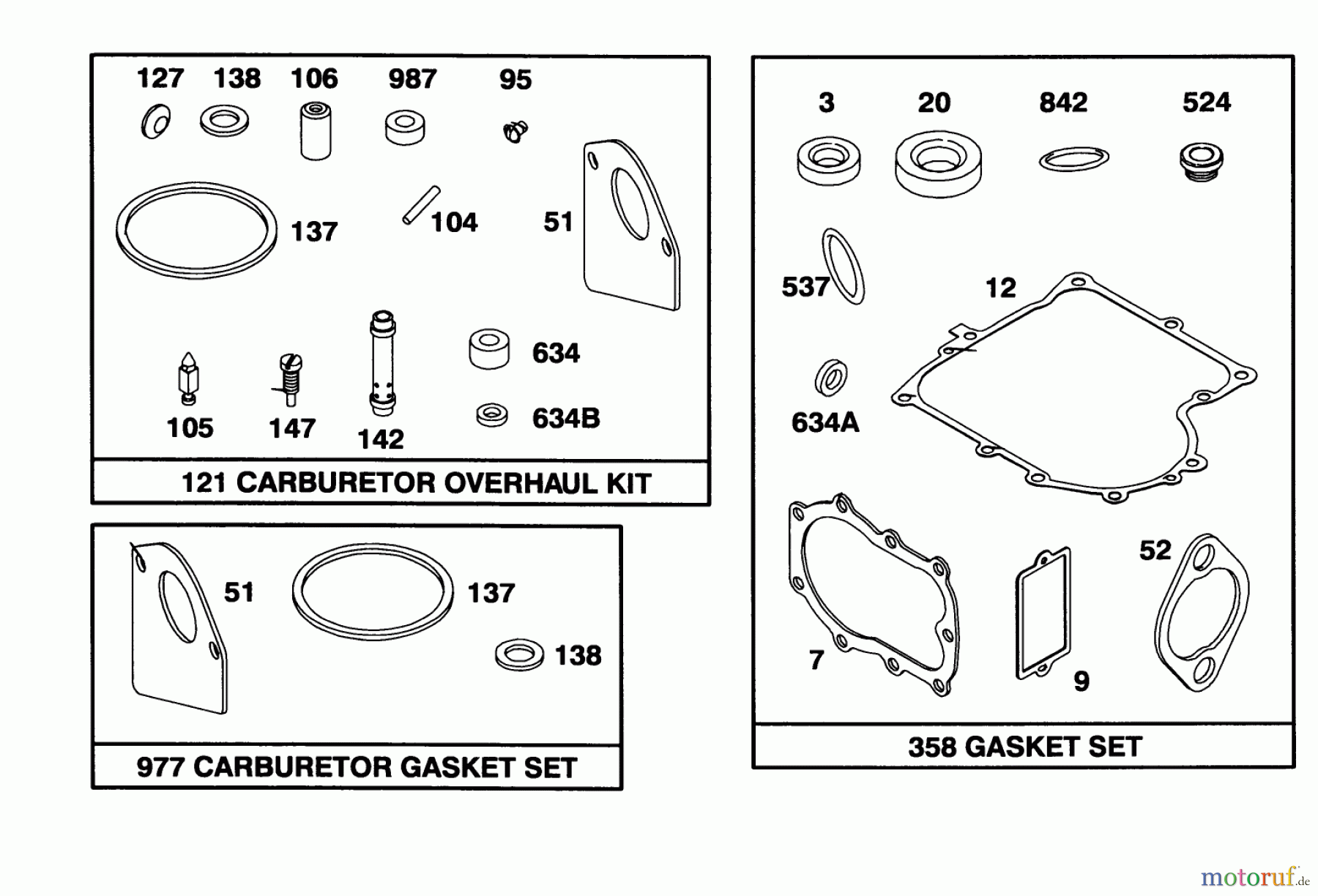 Toro Neu Mowers, Lawn & Garden Tractor Seite 1 71203 (12-38HXL) - Toro 12-38HXL Lawn Tractor, 1993 (3900001-3999999) ENGINE BRIGGS & STRATTON MODEL 286707-0452-01 #8