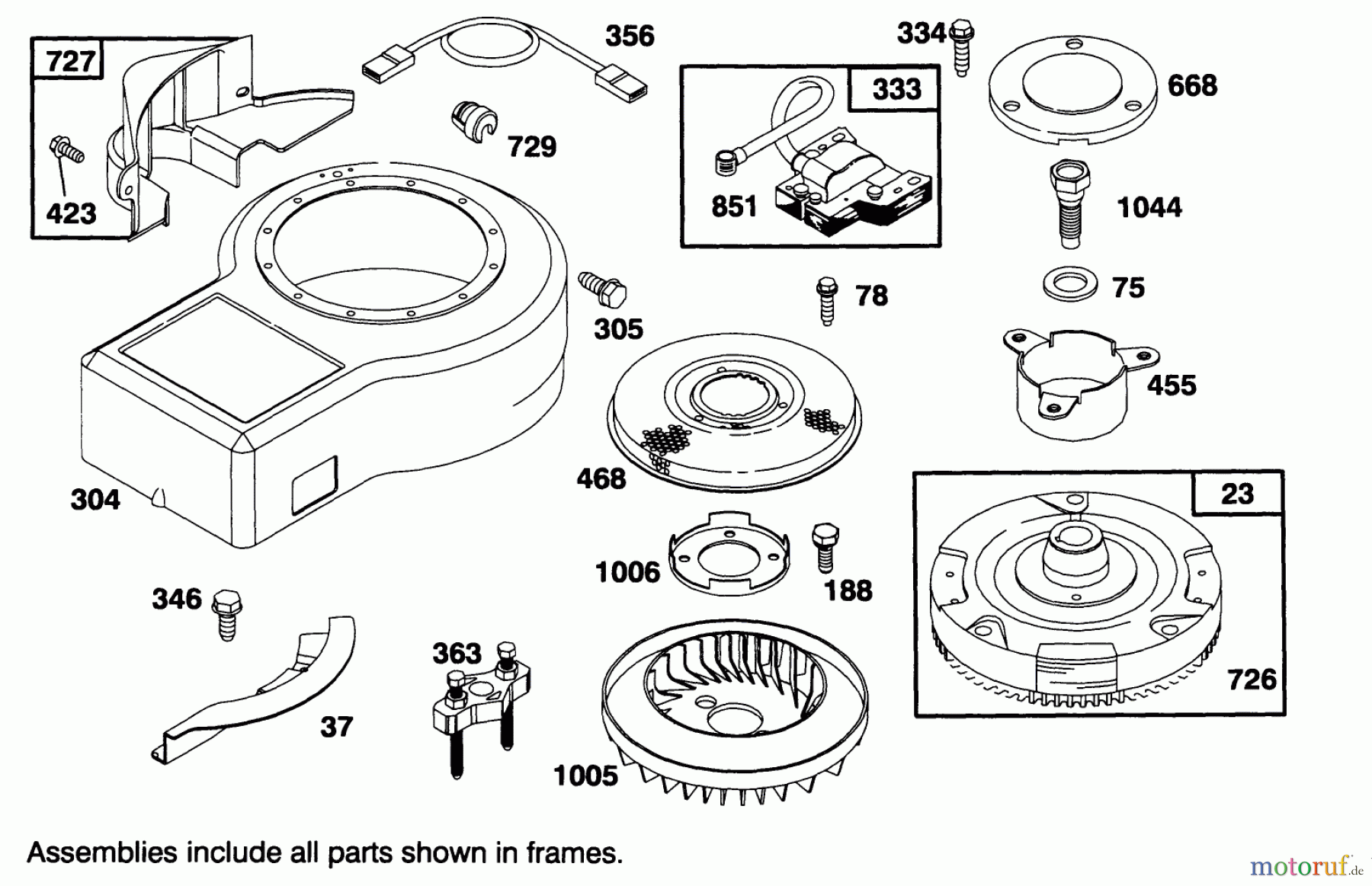  Toro Neu Mowers, Lawn & Garden Tractor Seite 1 71200 (12-32XL) - Toro 12-32XL Lawn Tractor, 1994 (4900001-4999999) ENGINE BRIGGS & STRATTON MODEL 283707-0156-01 #6