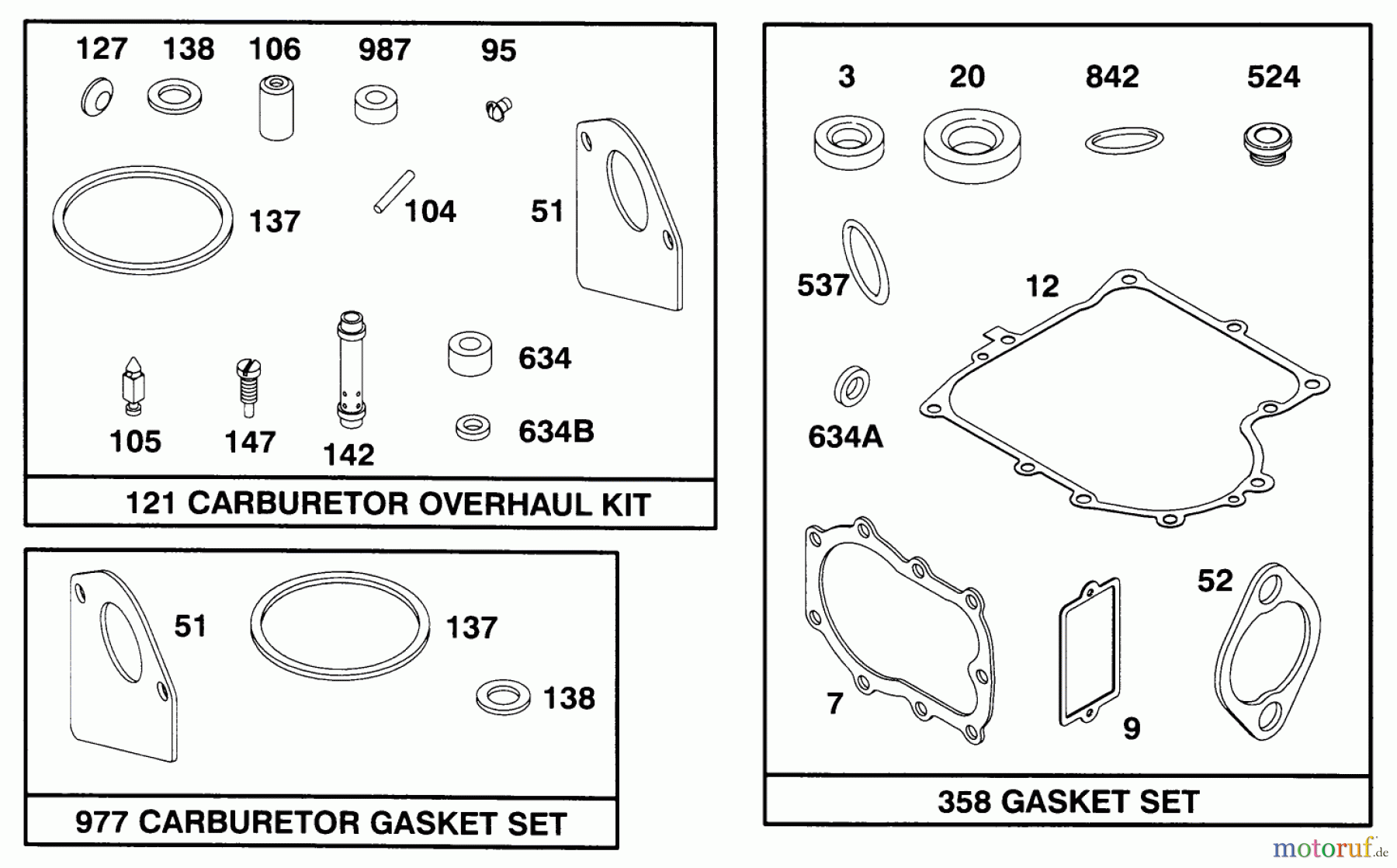 Toro Neu Mowers, Lawn & Garden Tractor Seite 1 71200 (12-32XL) - Toro 12-32XL Lawn Tractor, 1995 (5910001-5999999) ENGINE BRIGGS & STRATTON MODEL 283707-0156-01 #8