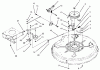 Toro 71200 (12-32XL) - 12-32XL Lawn Tractor, 1995 (5910001-5999999) Ersatzteile PULLEY & BELT ASSEMBLY (32" CUTTING UNIT)