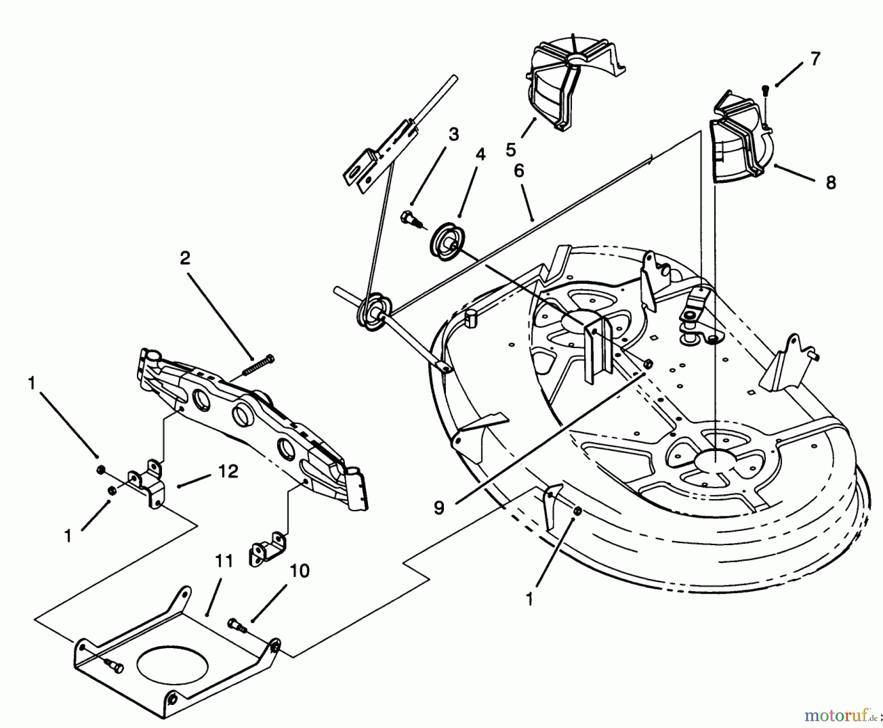 Toro Neu Mowers, Lawn & Garden Tractor Seite 1 71202 (12-38XL) - Toro 12-38XL Lawn Tractor, 1994 (4900001-4999999) CABLE & COVER ASSEMBLY (38