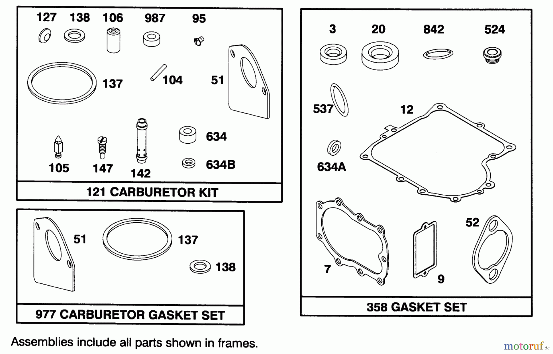 Toro Neu Mowers, Lawn & Garden Tractor Seite 1 71202 (12-38XL) - Toro 12-38XL Lawn Tractor, 1994 (4900001-4999999) ENGINE BRIGGS & STRATTON MODEL 286707-0453-01 #8