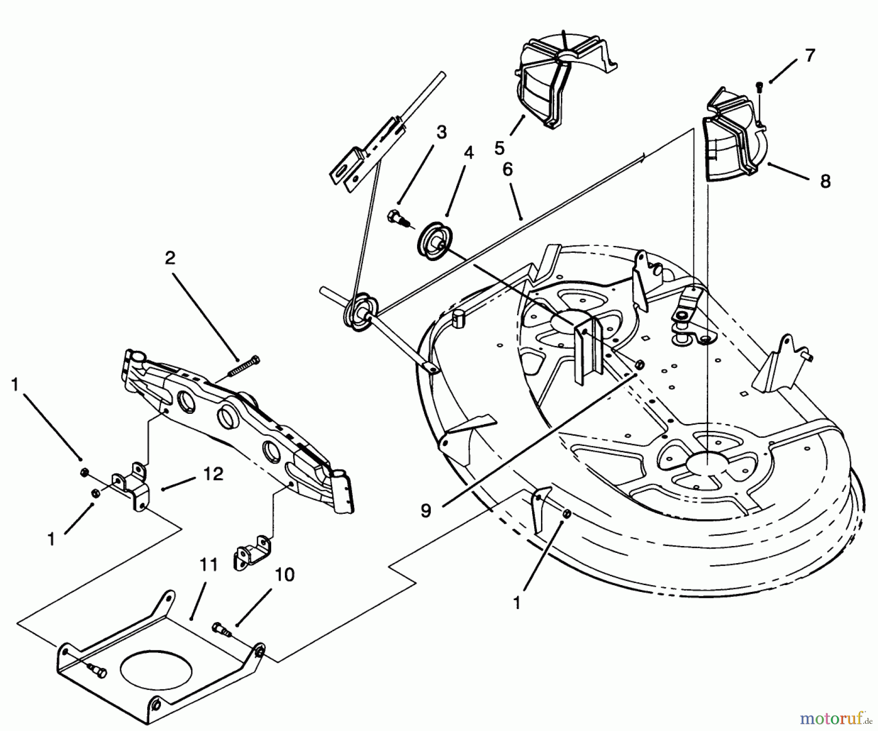 Toro Neu Mowers, Lawn & Garden Tractor Seite 1 71184 (12-38XL) - Toro 12-38XL Lawn Tractor, 1995 (5900001-5910000) CABLE & COVER ASSEMBLY (38