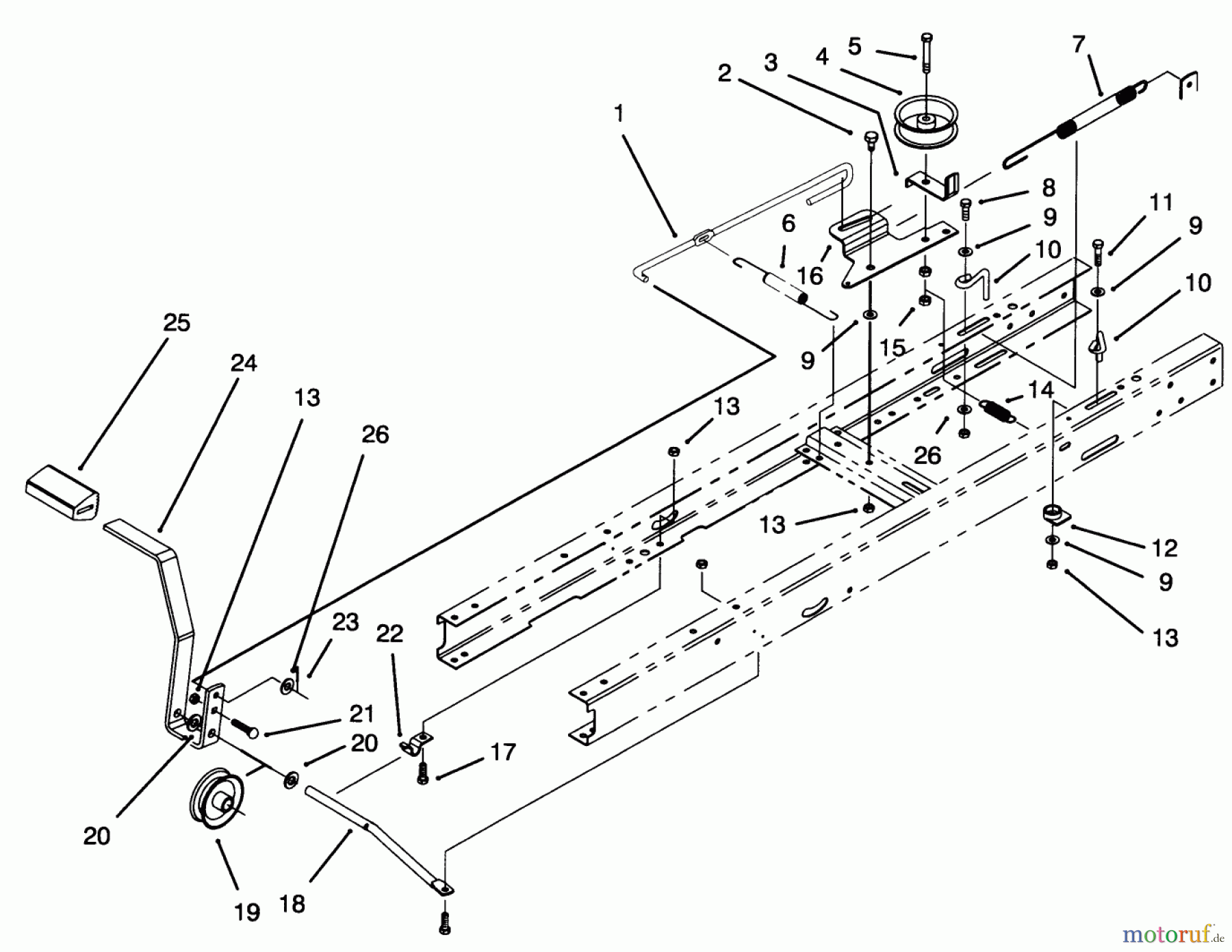 Toro Neu Mowers, Lawn & Garden Tractor Seite 1 71184 (12-38XL) - Toro 12-38XL Lawn Tractor, 1995 (5900001-5910000) CLUTCH ASSEMBLY