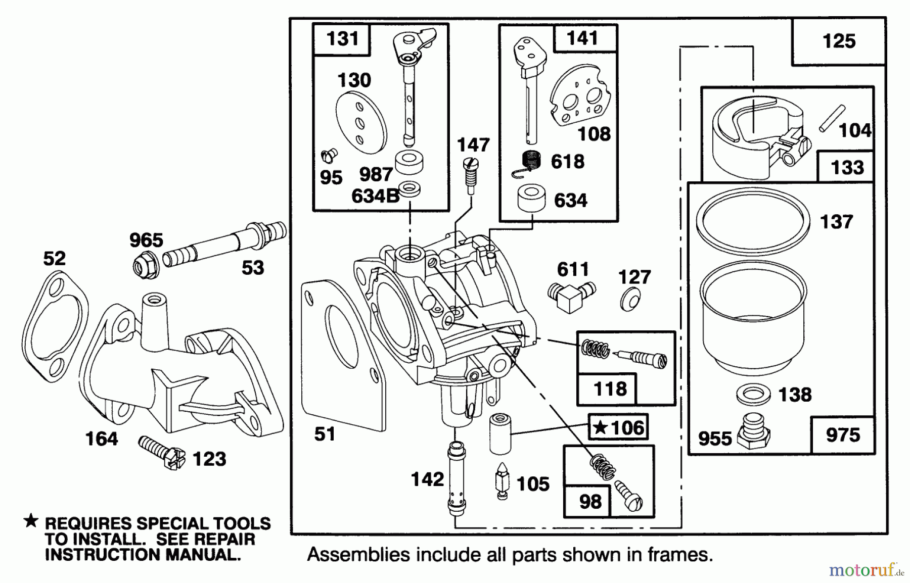 Toro Neu Mowers, Lawn & Garden Tractor Seite 1 71184 (12-38XL) - Toro 12-38XL Lawn Tractor, 1995 (5900001-5910000) ENGINE BRIGGS & STRATTON MODEL 286707-0453-01 #3