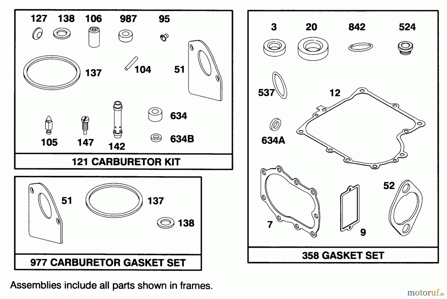 Toro Neu Mowers, Lawn & Garden Tractor Seite 1 71184 (12-38XL) - Toro 12-38XL Lawn Tractor, 1995 (5900001-5910000) ENGINE BRIGGS & STRATTON MODEL 286707-0453-01 #8