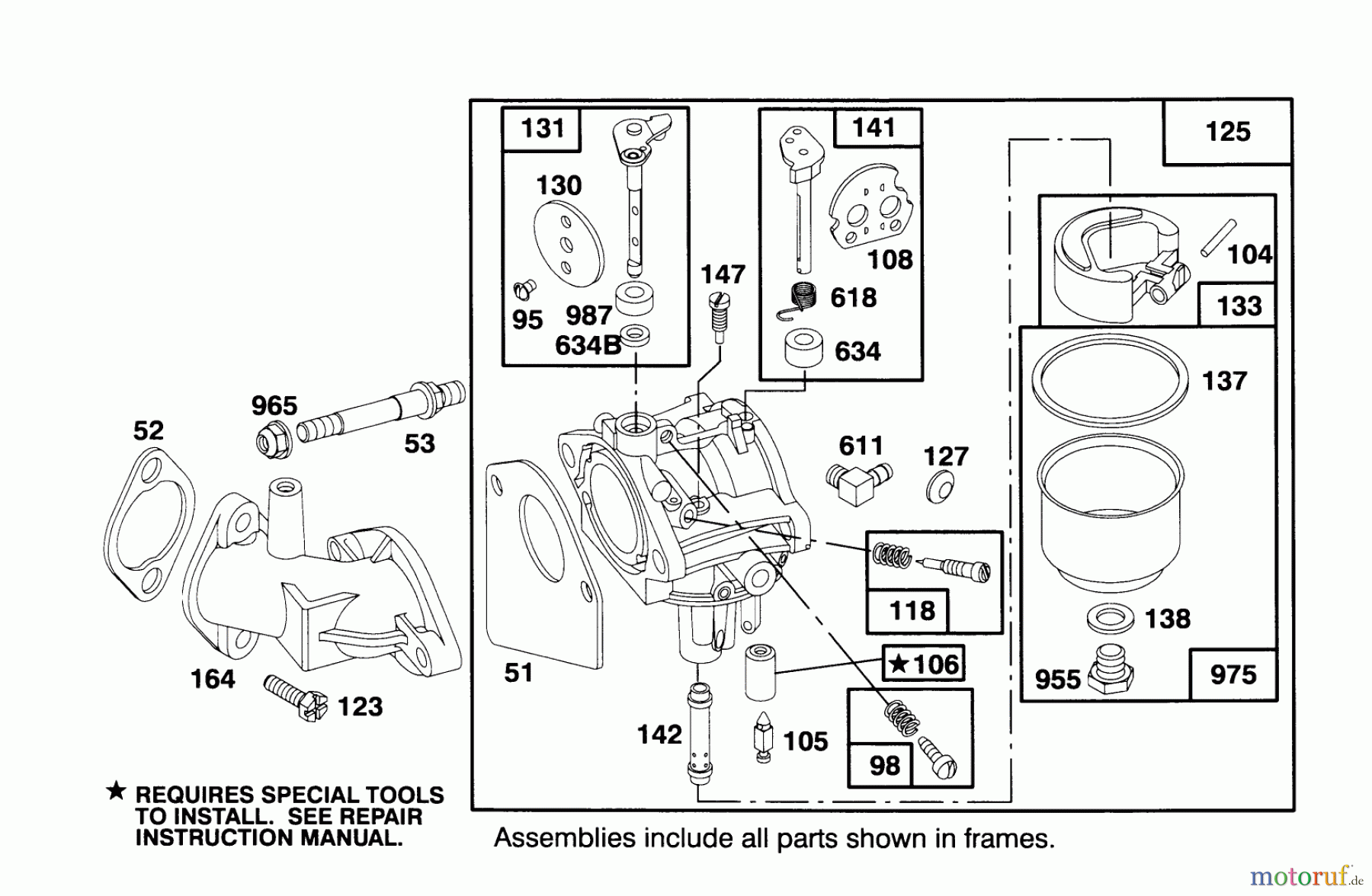  Toro Neu Mowers, Lawn & Garden Tractor Seite 1 71184 (12-38XL) - Toro 12-38XL Lawn Tractor, 1995 (5910001-5999999) ENGINE BRIGGS & STRATTON MODEL 286707-0453-01 #3
