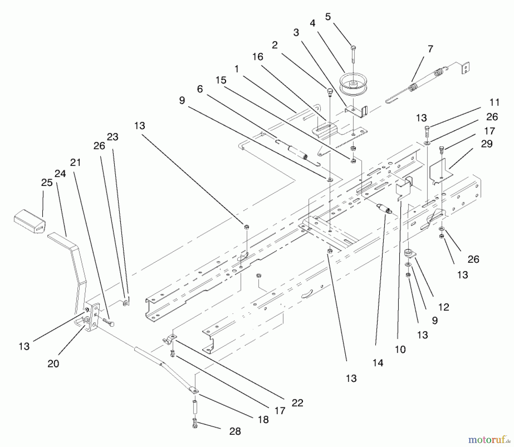 Toro Neu Mowers, Lawn & Garden Tractor Seite 1 71185 (13-38XL) - Toro 13-38XL Lawn Tractor, 1996 (6900001-6999999) CLUTCH ASSEMBLY