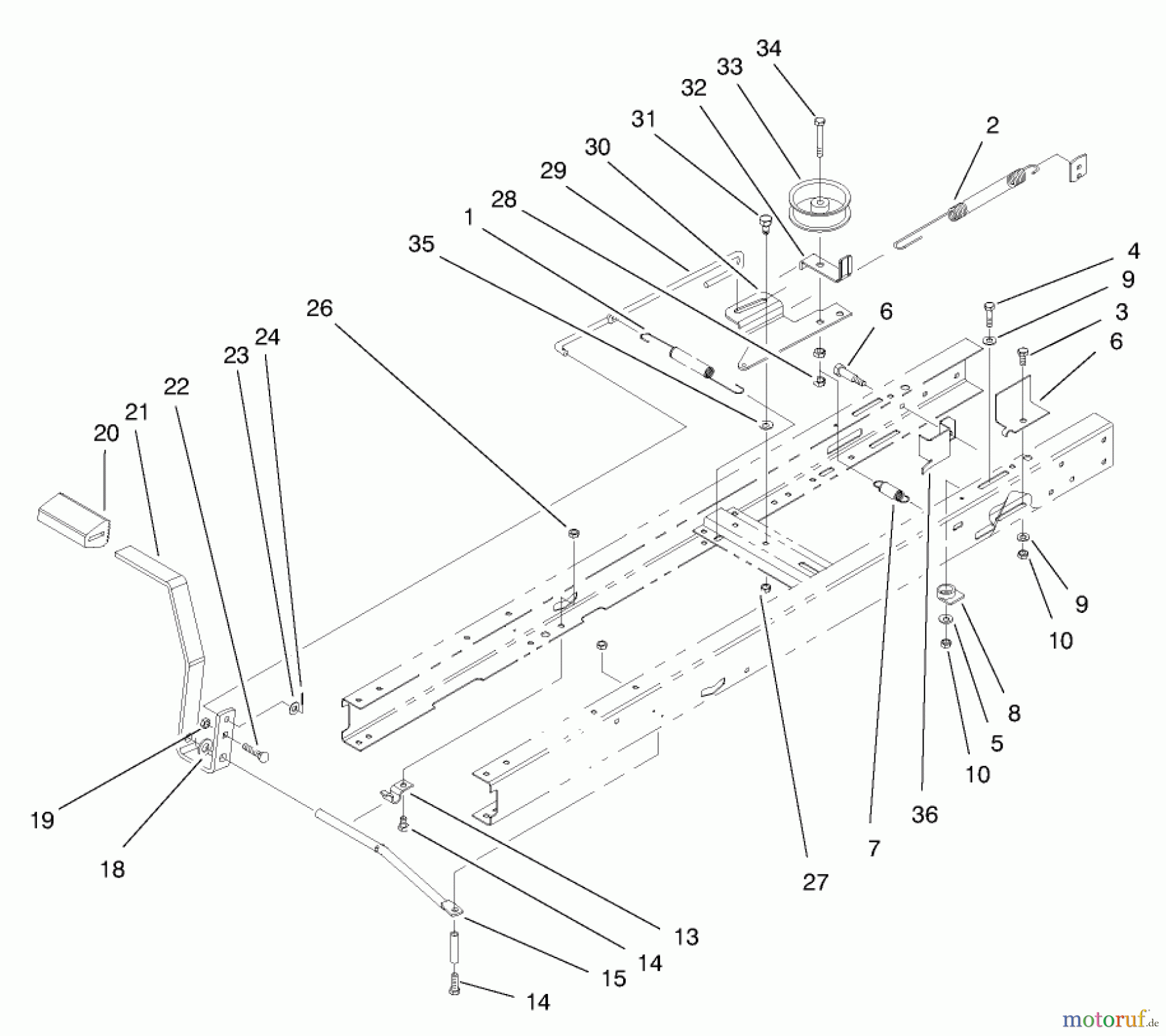 Toro Neu Mowers, Lawn & Garden Tractor Seite 1 71185 (13-38XL) - Toro 13-38XL Lawn Tractor, 1997 (7900001-7999999) CLUTCH ASSEMBLY