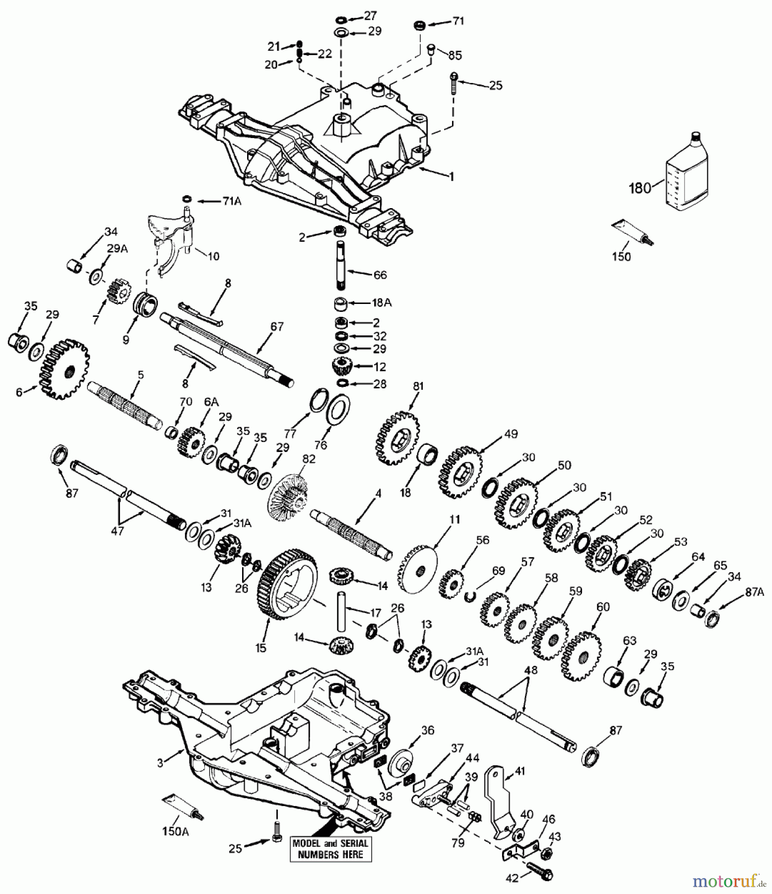  Toro Neu Mowers, Lawn & Garden Tractor Seite 1 71185 (13-38XL) - Toro 13-38XL Lawn Tractor, 1997 (7900001-7999999) PEERLESS TRANSAXLE MODEL MST 205-509