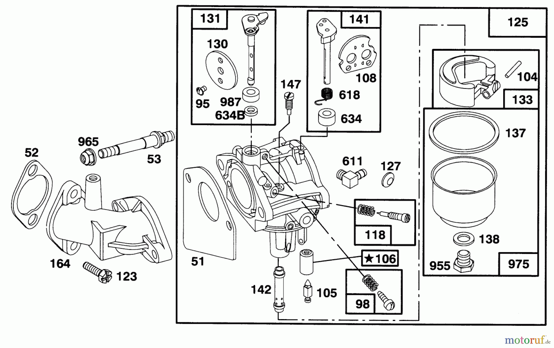  Toro Neu Mowers, Lawn & Garden Tractor Seite 1 71201 (12-32XL) - Toro 12-32XL Lawn Tractor, 1996 (6900001-6999999) BRIGGS & STRATTON MODEL 282707-0119-01