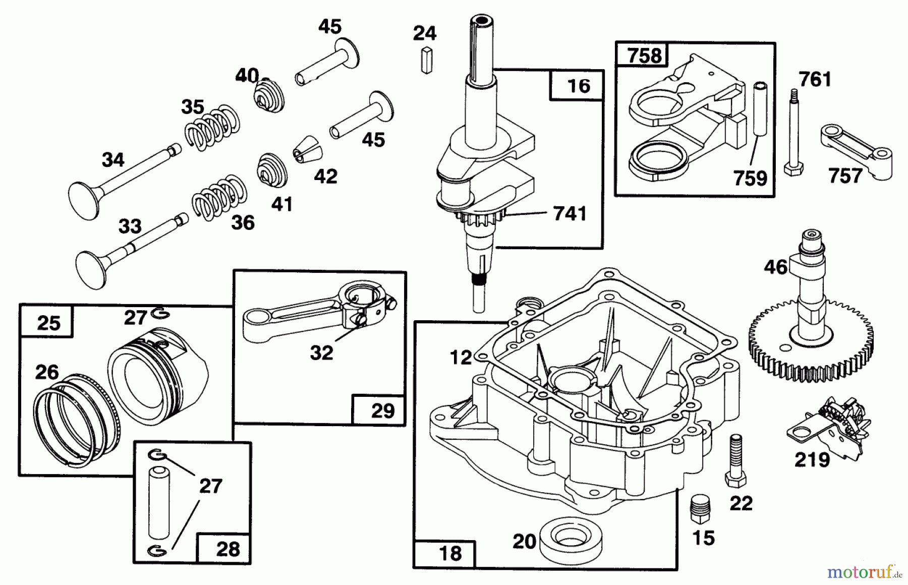 Toro Neu Mowers, Lawn & Garden Tractor Seite 1 71188 (12-32XL) - Toro 12-32XL Lawn Tractor, 1996 (6900001-6999999) ENGINE BRIGGS & STRATTON MODEL 282707-0119-01 #2