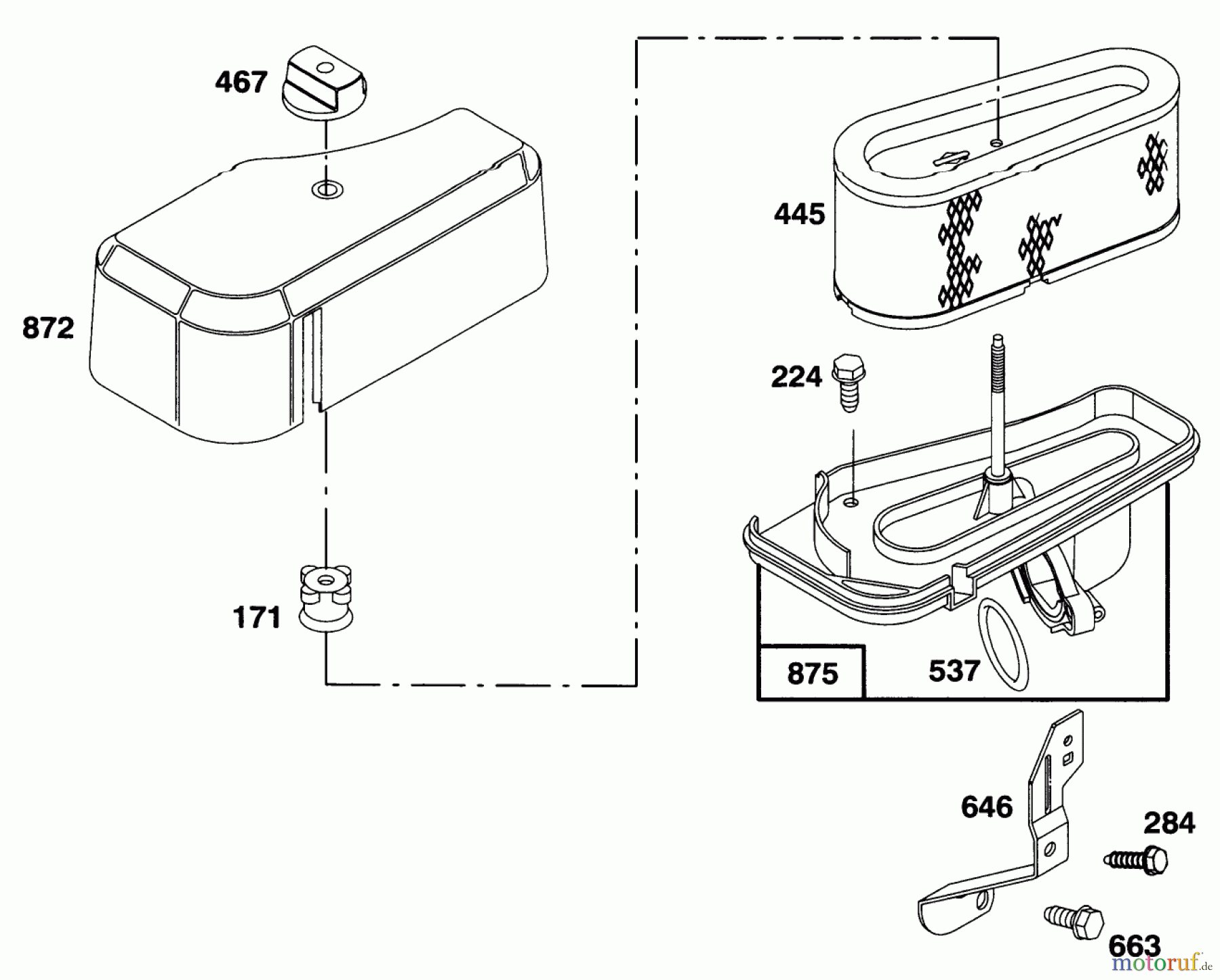  Toro Neu Mowers, Lawn & Garden Tractor Seite 1 71188 (12-32XL) - Toro 12-32XL Lawn Tractor, 1996 (6900001-6999999) ENGINE BRIGGS & STRATTON MODEL 282707-0119-01 #3