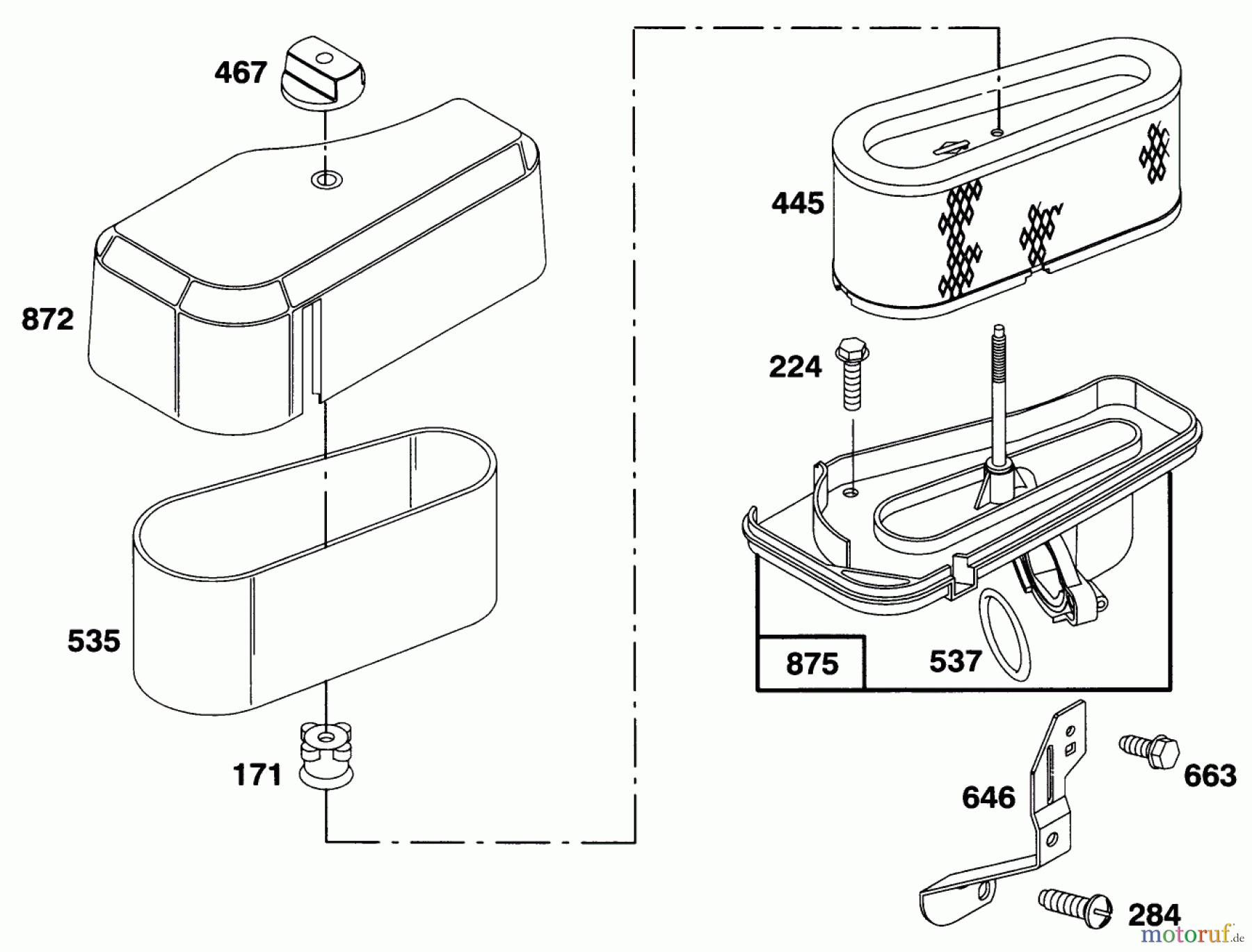 Toro Neu Mowers, Lawn & Garden Tractor Seite 1 71188 (12-32XL) - Toro 12-32XL Lawn Tractor, 1996 (6900001-6999999) ENGINE BRIGGS & STRATTON MODEL 283707-0156-01 #4