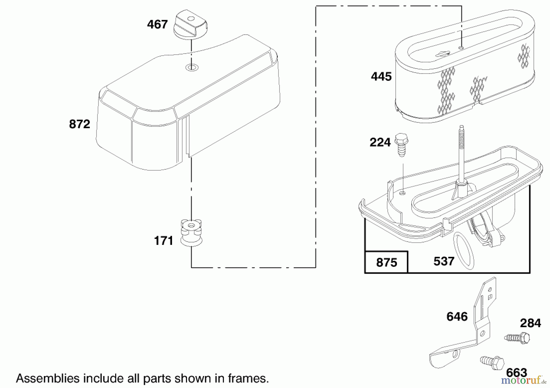 Toro Neu Mowers, Lawn & Garden Tractor Seite 1 71188 (12-32XL) - Toro 12-32XL Lawn Tractor, 1998 (8900001-8999999) ENGINE BRIGGS & STRATTON MODEL 282707-0119-01 #4