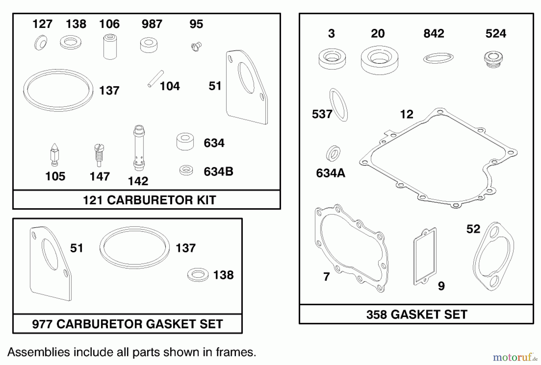  Toro Neu Mowers, Lawn & Garden Tractor Seite 1 71188 (12-32XL) - Toro 12-32XL Lawn Tractor, 1998 (8900001-8999999) ENGINE BRIGGS & STRATTON MODEL 282707-0119-01 #8