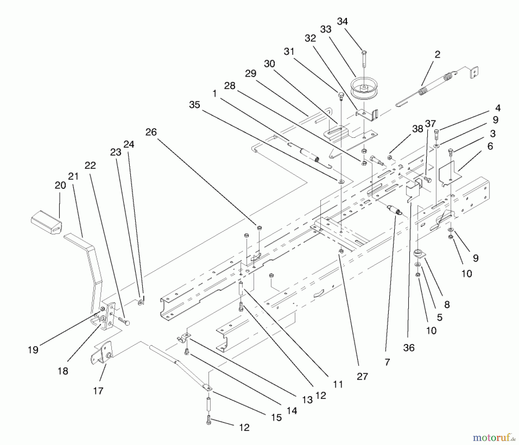 Toro Neu Mowers, Lawn & Garden Tractor Seite 1 71189 (12-32XL) - Toro 12-32XL Lawn Tractor, 1997 (7900001-7999999) CLUTCH ASSEMBLY