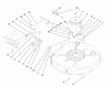 Toro 71189 (12-32XL) - 12-32XL Lawn Tractor, 1997 (7900001-7999999) Ersatzteile PULLEY & BELT ASSEMBLY (32" CUTTING UNIT)