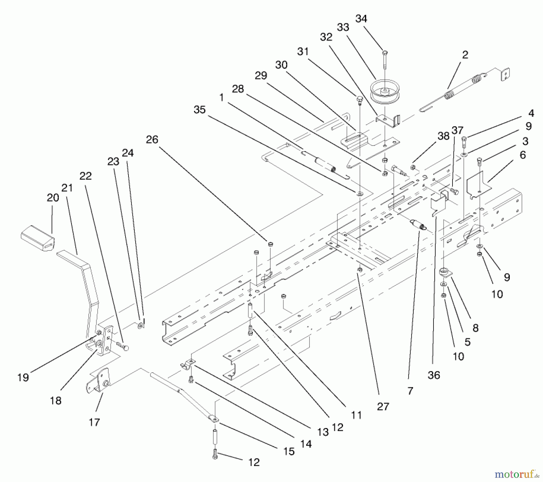 Toro Neu Mowers, Lawn & Garden Tractor Seite 1 71189 (12-32XL) - Toro 12-32XL Lawn Tractor, 1998 (8900001-8999999) CLUTCH ASSEMBLY