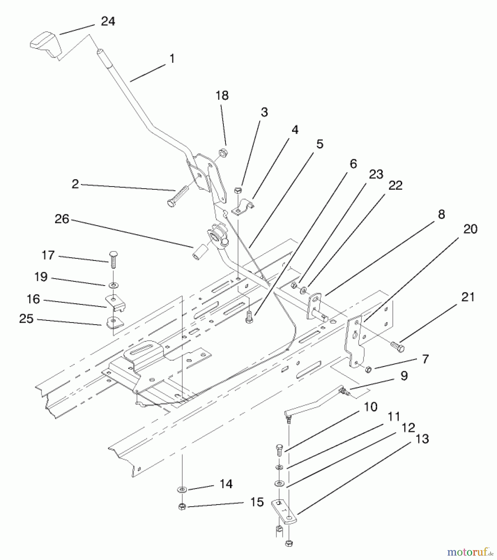 Toro Neu Mowers, Lawn & Garden Tractor Seite 1 71189 (12-32XL) - Toro 12-32XL Lawn Tractor, 1998 (8900001-8999999) SHIFT ASSEMBLY