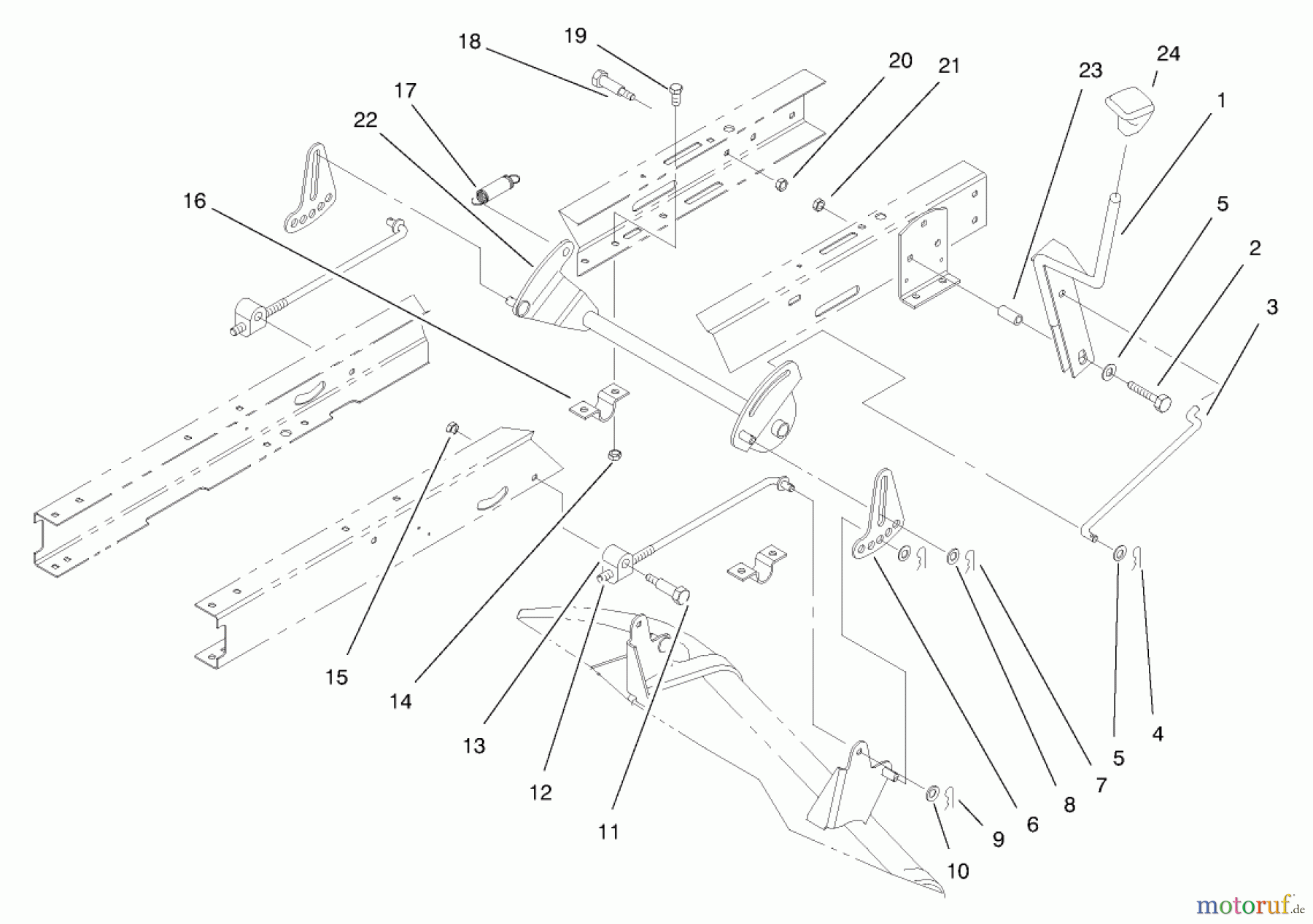 Toro Neu Mowers, Lawn & Garden Tractor Seite 1 71190 (13-38XL) - Toro 13-38XL Lawn Tractor, 1998 (8900001-8999999) HEIGHT OF CUT ASSEMBLY
