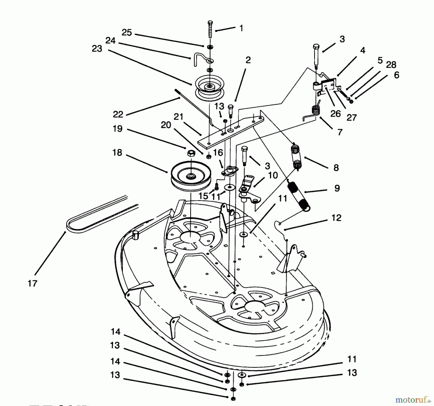 Toro Neu Mowers, Lawn & Garden Tractor Seite 1 71191 (13-38HXL) - Toro 13-38HXL Lawn Tractor, 1994 (4900001-4999999) BRAKE ASSEMBLY (38