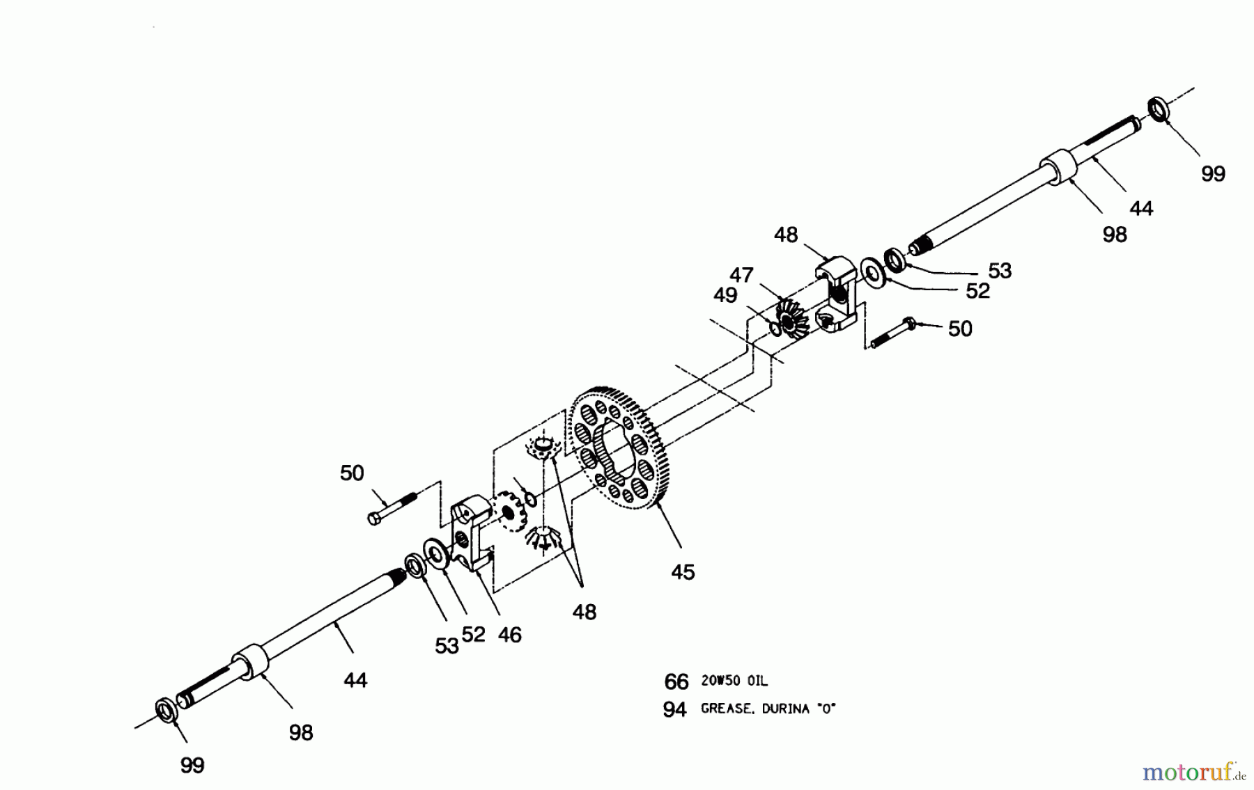  Toro Neu Mowers, Lawn & Garden Tractor Seite 1 71191 (13-38HXL) - Toro 13-38HXL Lawn Tractor, 1994 (4900001-4999999) HYDROGEAR TRANSAXLE MODEL NO. 316-0500 #2