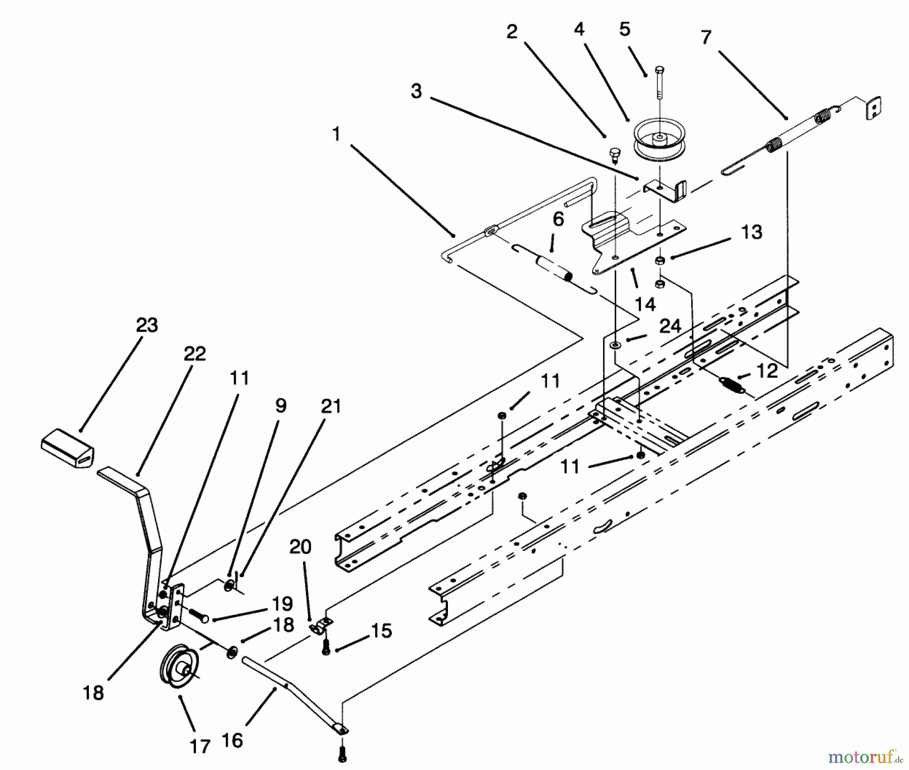 Toro Neu Mowers, Lawn & Garden Tractor Seite 1 71213 (13-38HXL) - Toro 13-38HXL Lawn Tractor, 1995 (59000001-59100000) CLUTCH ASSEMBLY