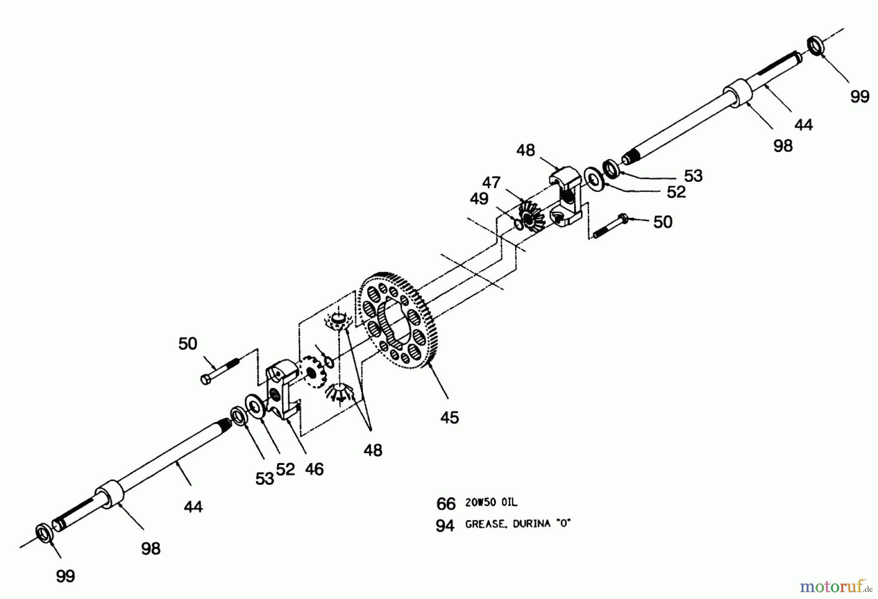  Toro Neu Mowers, Lawn & Garden Tractor Seite 1 71213 (13-38HXL) - Toro 13-38HXL Lawn Tractor, 1995 (59000001-59100000) HYDROGEAR TRANSAXLE MODEL NO. 321-0500 #2