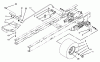 Toro 71213 (13-38HXL) - 13-38HXL Lawn Tractor, 1995 (59000001-59100000) Ersatzteile SPEED CONTROL & REAR WHEEL ASSEMBLY