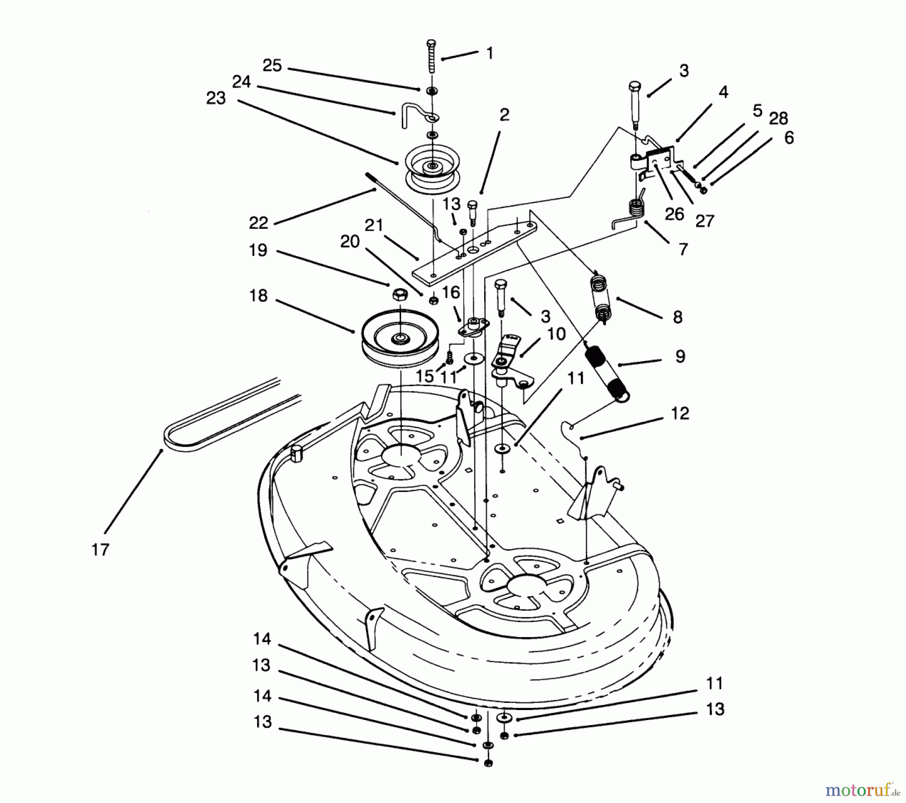 Toro Neu Mowers, Lawn & Garden Tractor Seite 1 71191 (13-38HXL) - Toro 13-38HXL Lawn Tractor, 1995 (5910001-5999999) BRAKE ASSEMBLY (38