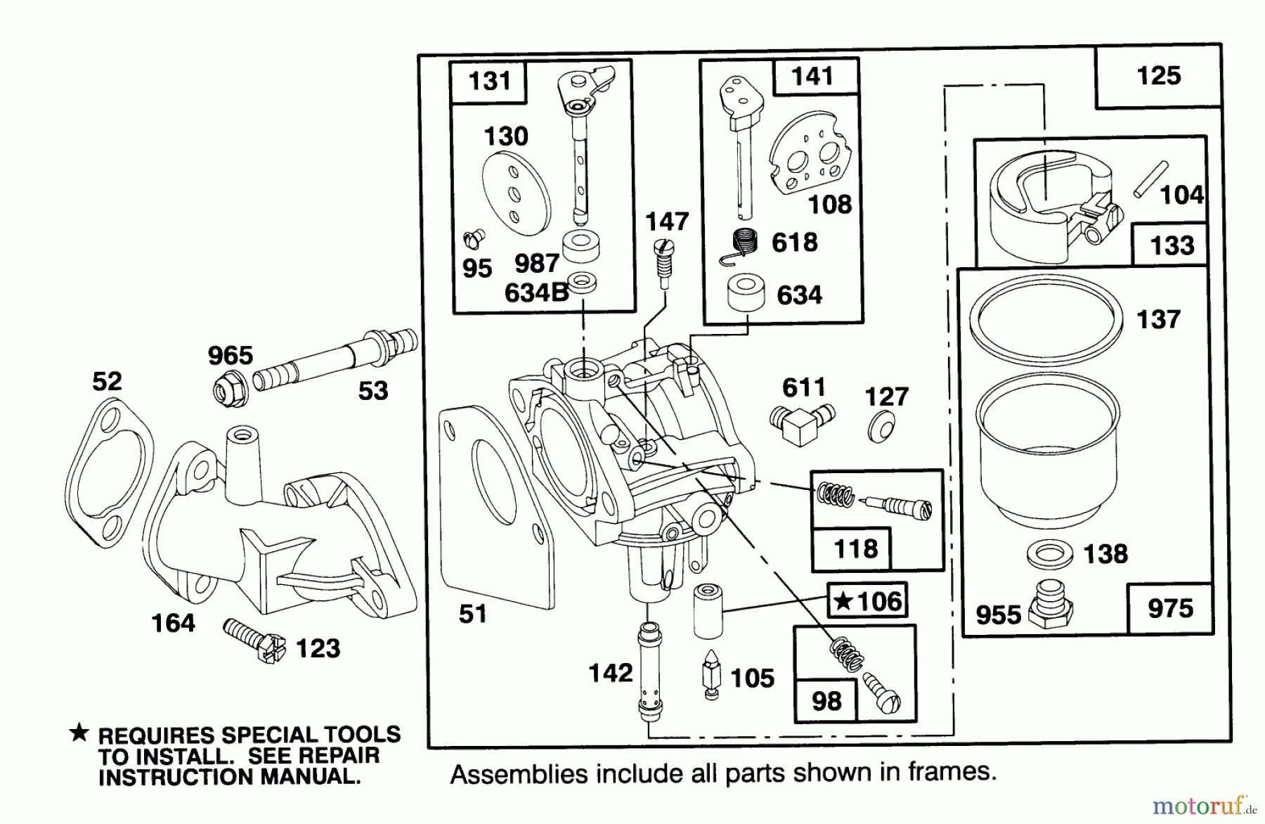 Toro Neu Mowers, Lawn & Garden Tractor Seite 1 71191 (13-38HXL) - Toro 13-38HXL Lawn Tractor, 1995 (5910001-5999999) ENGINE BRIGGS & STRATTON MODEL 28M707-0122-01 #3