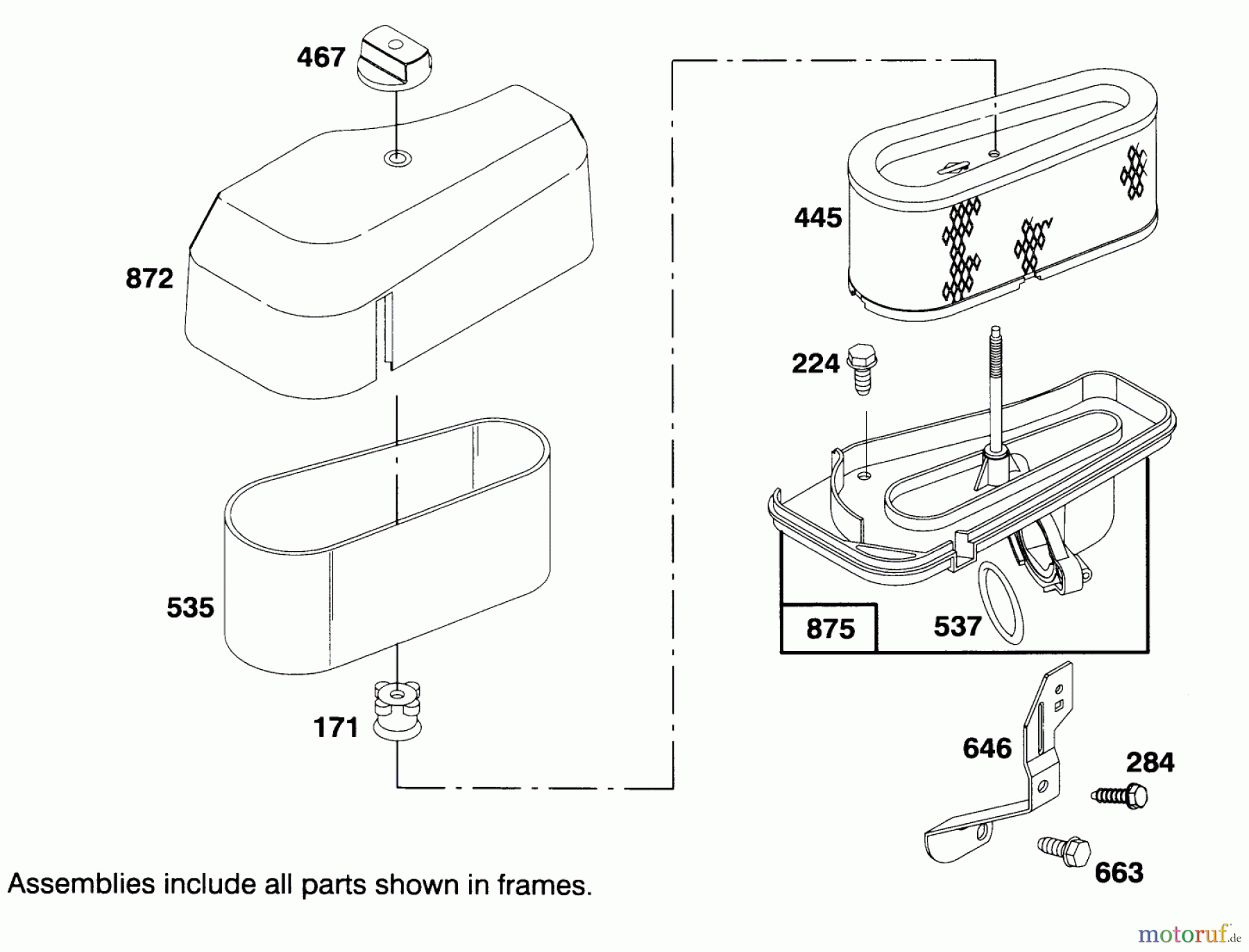 Toro Neu Mowers, Lawn & Garden Tractor Seite 1 71191 (13-38HXL) - Toro 13-38HXL Lawn Tractor, 1995 (5910001-5999999) ENGINE BRIGGS & STRATTON MODEL 28M707-0122-01 #4