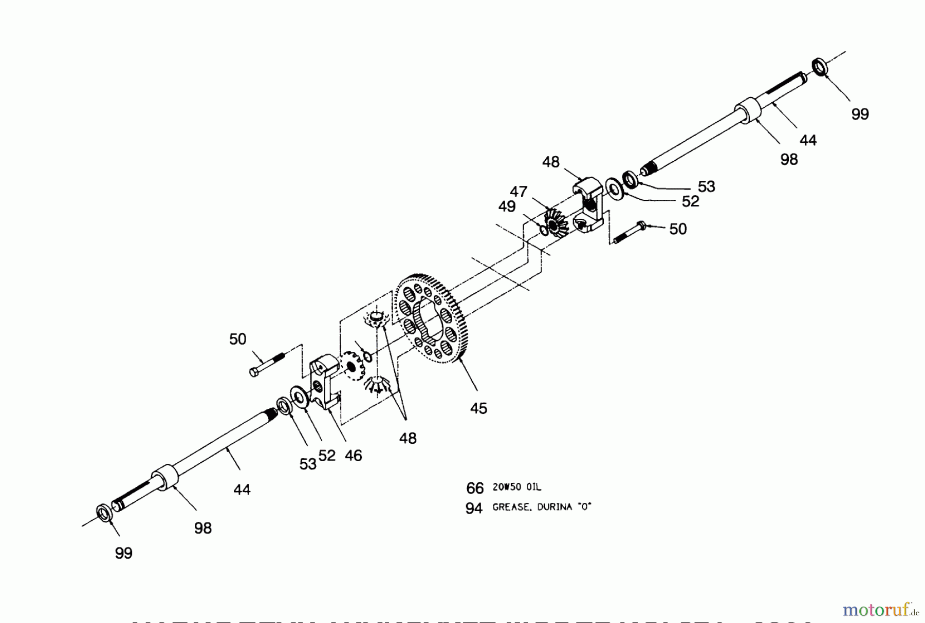Toro Neu Mowers, Lawn & Garden Tractor Seite 1 71191 (13-38HXL) - Toro 13-38HXL Lawn Tractor, 1995 (5910001-5999999) HYDROGEAR TRANSAXLE MODEL NO. 321-0500 #2