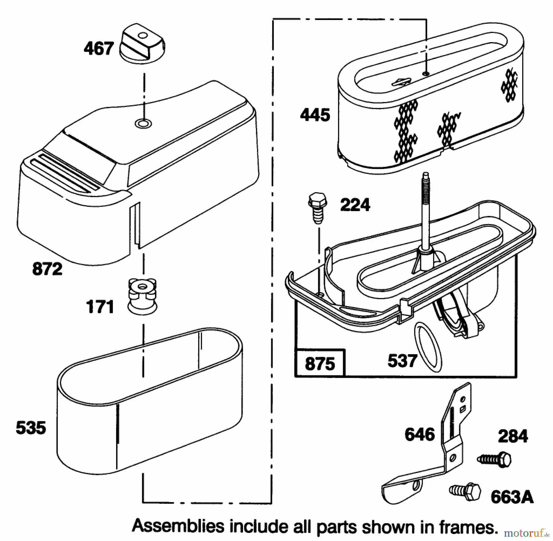 Toro Neu Mowers, Lawn & Garden Tractor Seite 1 71216 (15-44HXL) - Toro 15-44HXL Lawn Tractor, 1995 (59000001-59999999) ENGINE BRIGGS & STRATTON MODEL 28Q777-0168-01 #6