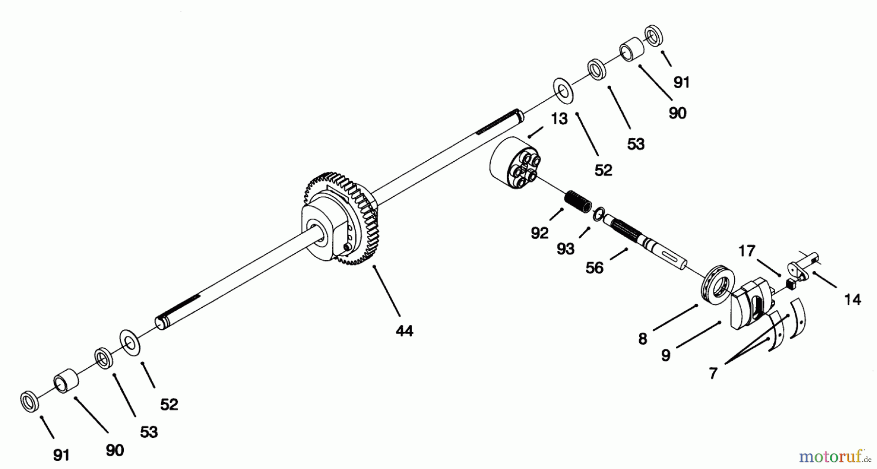 Toro Neu Mowers, Lawn & Garden Tractor Seite 1 71216 (15-44HXL) - Toro 15-44HXL Lawn Tractor, 1995 (59000001-59999999) HYDRO TRANSAXLE ASSEMBLY #2