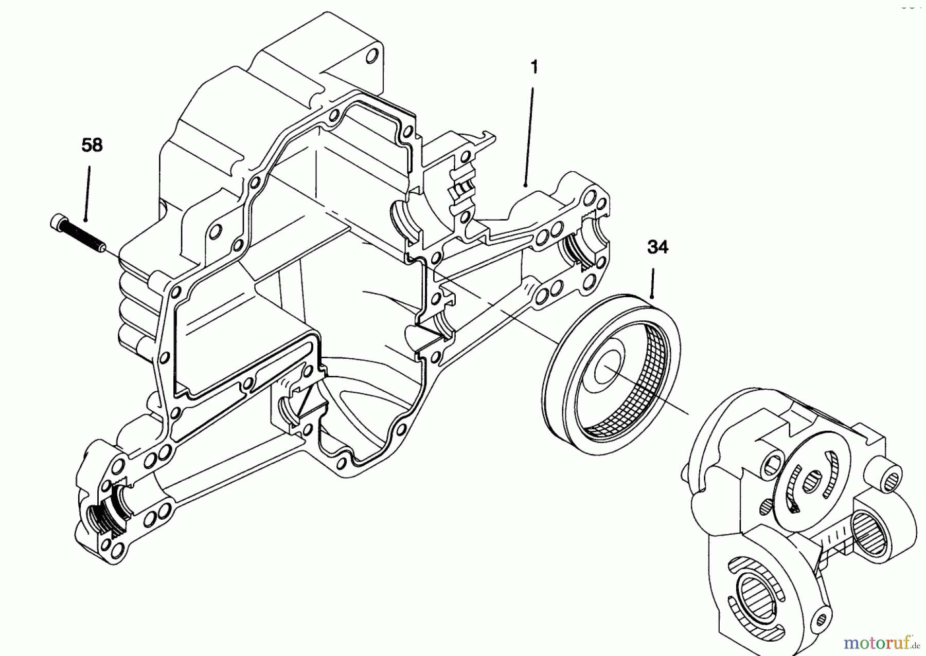 Toro Neu Mowers, Lawn & Garden Tractor Seite 1 71216 (15-44HXL) - Toro 15-44HXL Lawn Tractor, 1995 (59000001-59999999) HYDRO TRANSAXLE ASSEMBLY #4