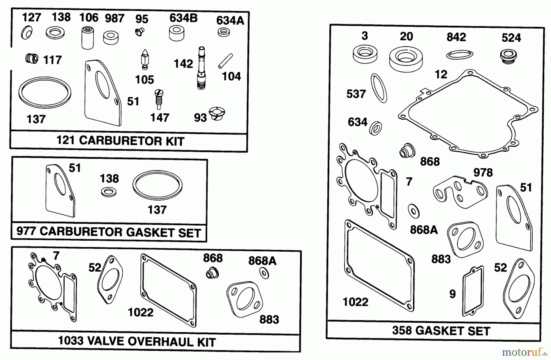 Toro Neu Mowers, Lawn & Garden Tractor Seite 1 71217 (14-38HXL) - Toro 14-38HXL Lawn Tractor, 1996 (6900001-6999999) ENGINE BRIGGS & STRATTON MODEL 28N707-0131-01 #9